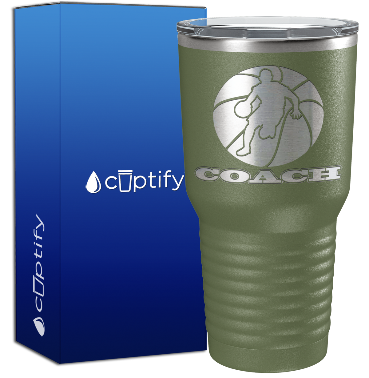 Basketball Coach Silhouette 30oz Coach Tumbler