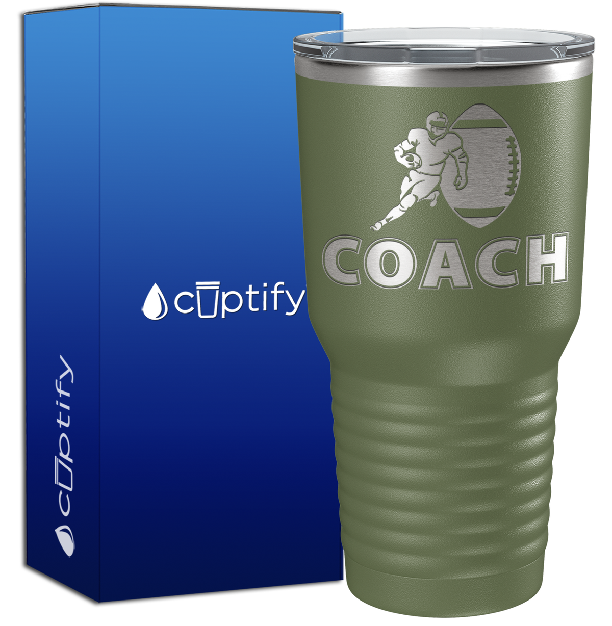 Football Coach Silhouette 30oz Coach Tumbler