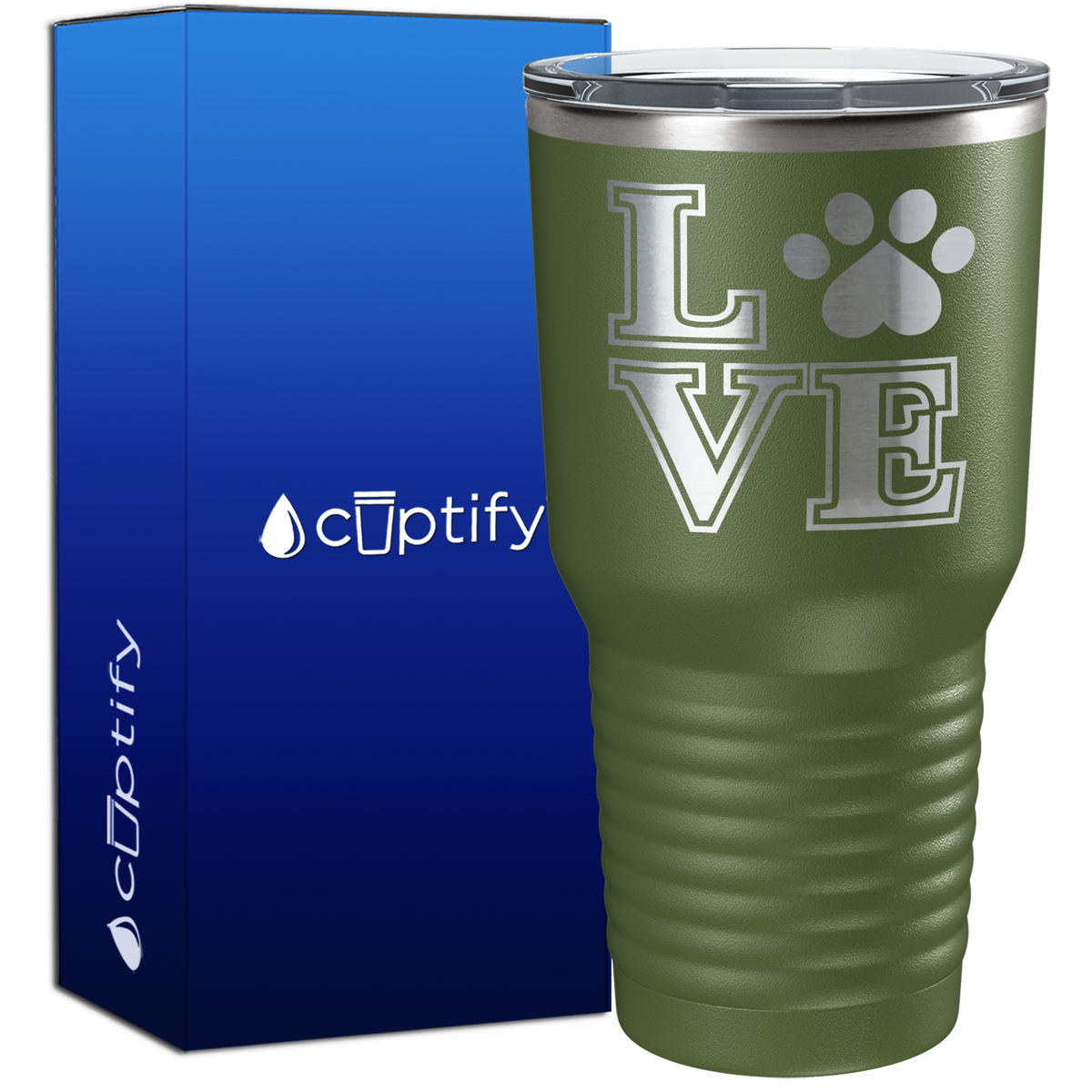 Love Dogs Paw Print 30oz Dogs Tumbler