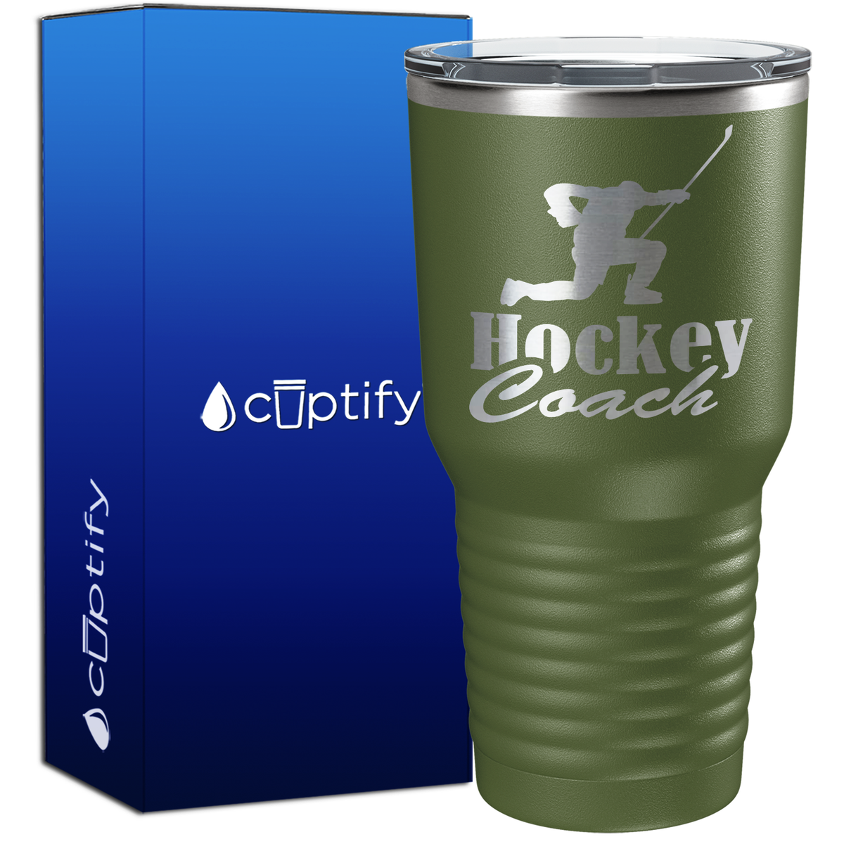 Hockey Coach Goal Pose 30oz Hockey Tumbler