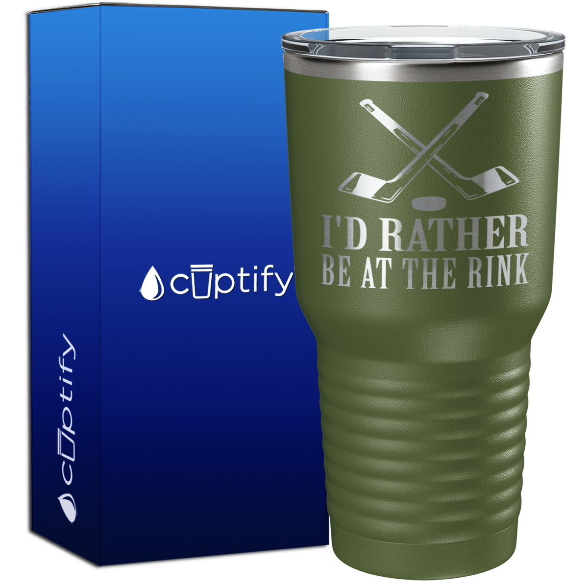 I'd Rather Be at the Rink 30oz Hockey Tumbler