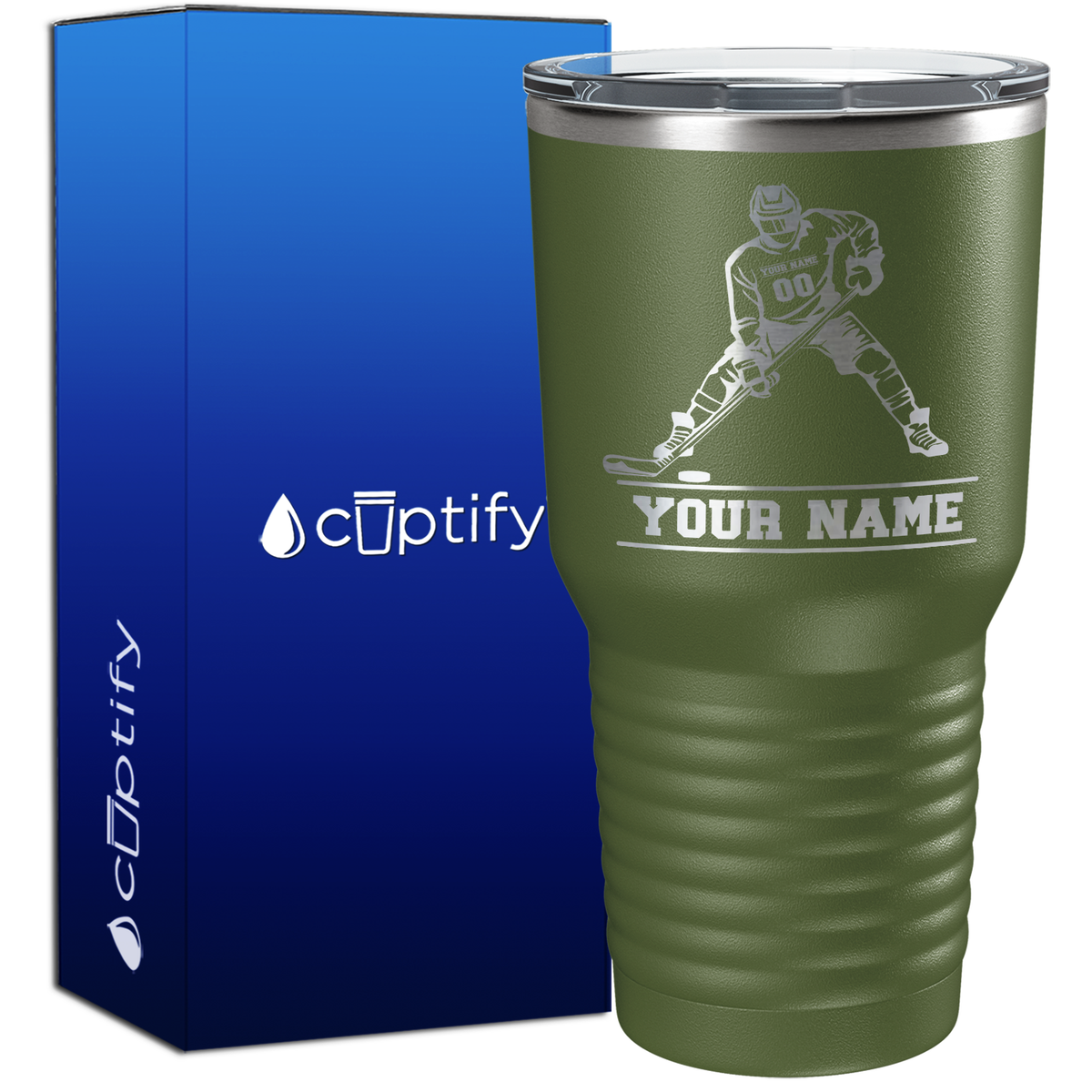 Personalized Hockey Player 30oz Hockey Tumbler