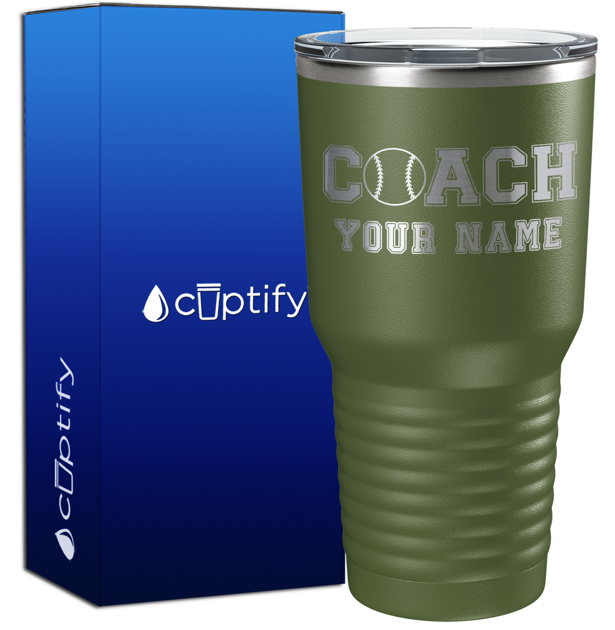 Personalized Coach Baseball 30oz Coach Tumbler