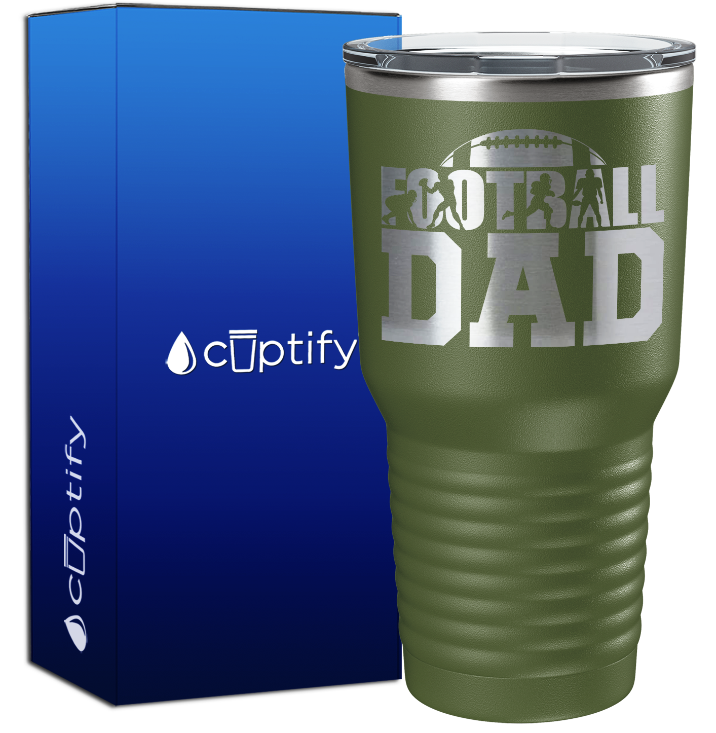 Football Dad 30oz Football Tumbler