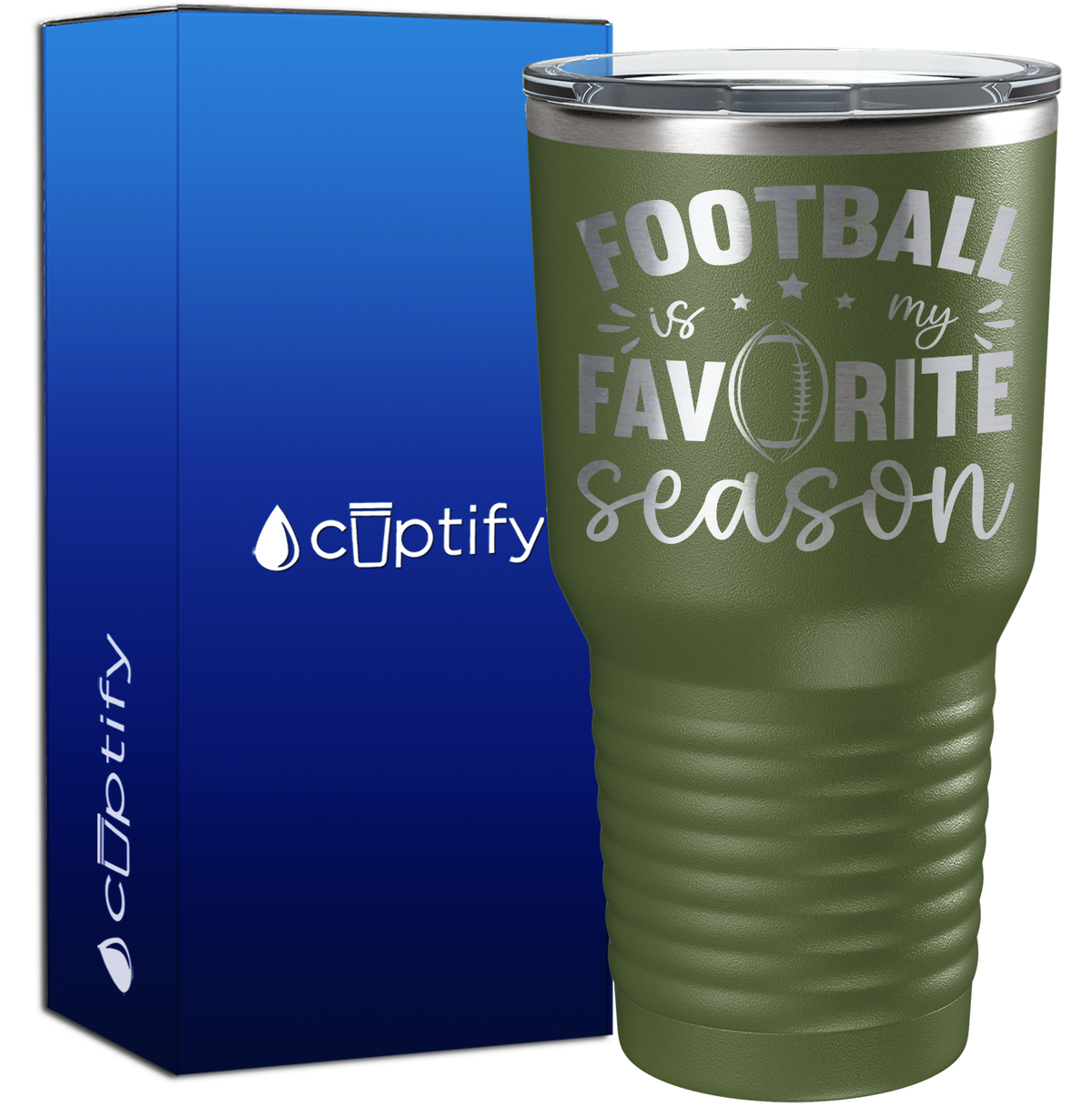 Football is my Favorite Season 30oz Football Tumbler