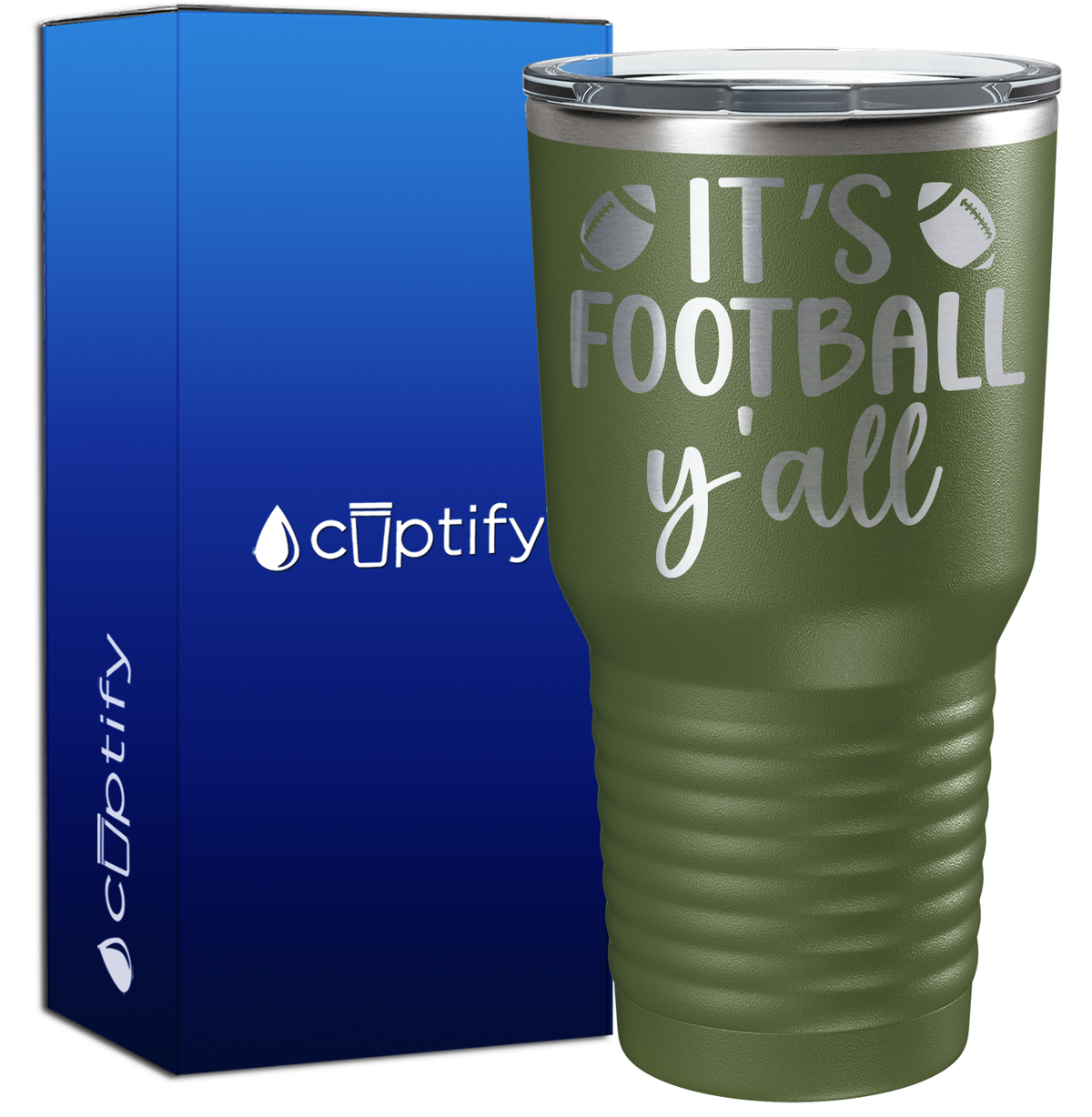 It's Football Y'all 30oz Football Tumbler