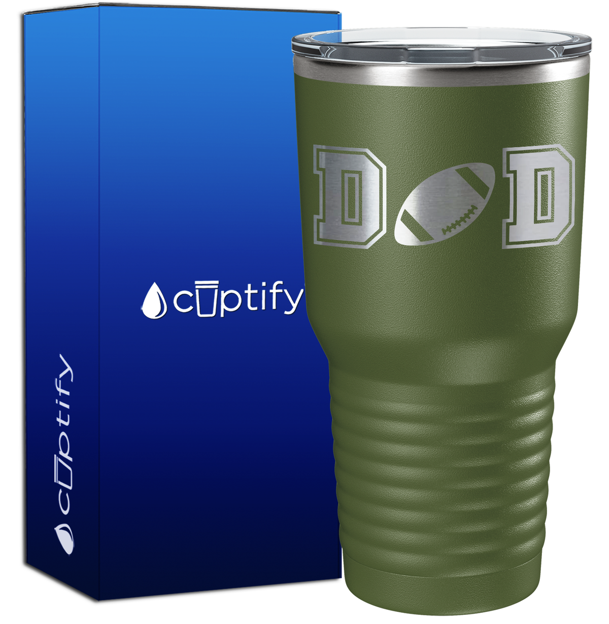 Dad Football 30oz Football Tumbler