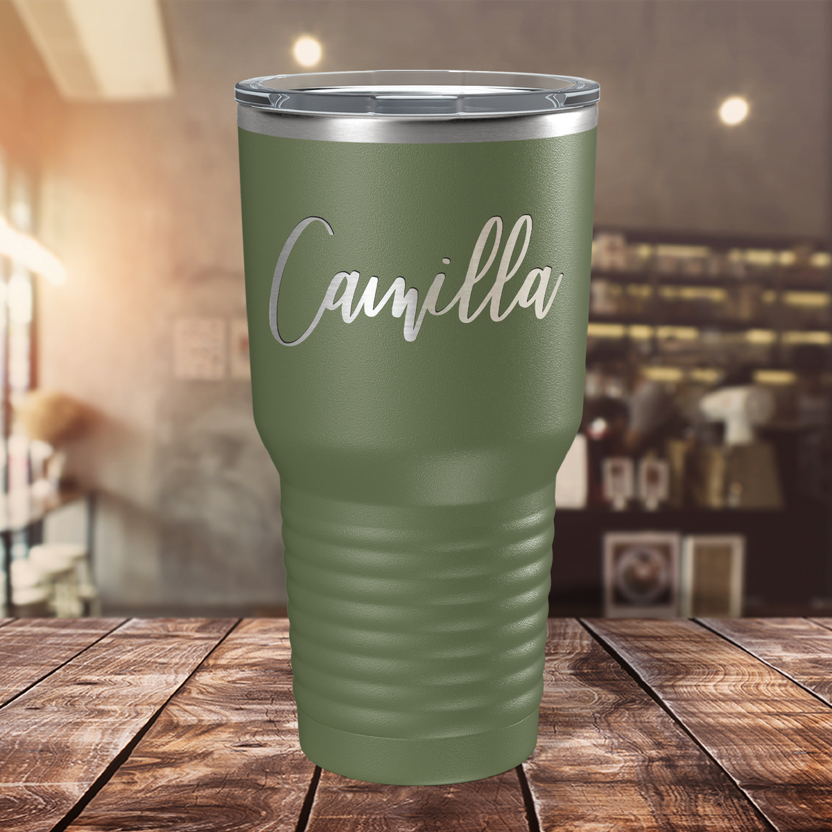 Personalized Army Green 30oz Engraved Tumbler