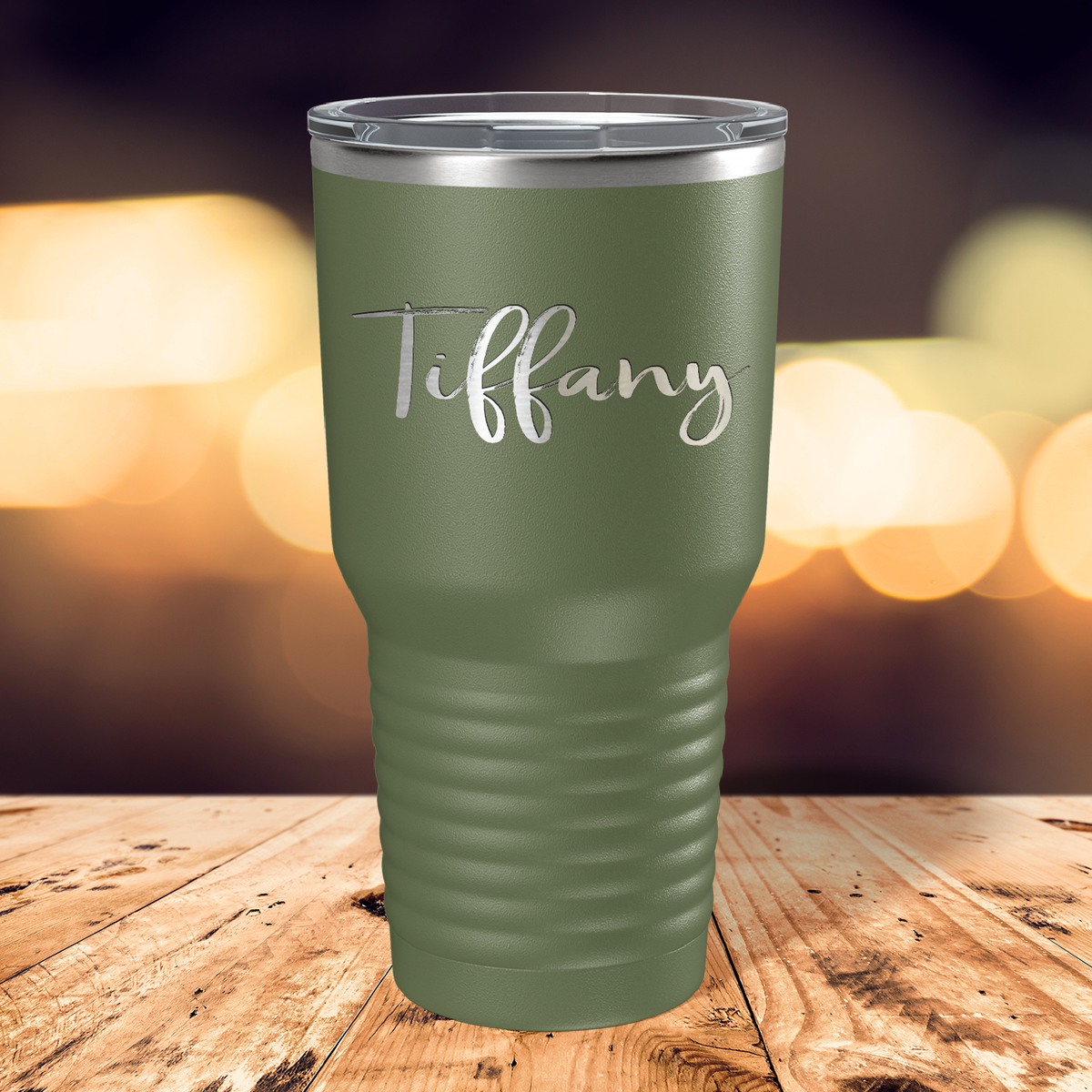 Personalized Army Green 30oz Engraved Tumbler