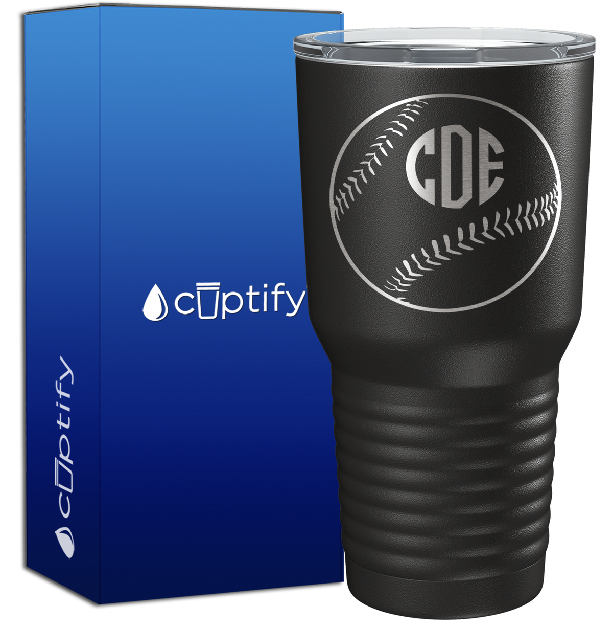 Baseball Monogram 30oz Baseball Tumbler
