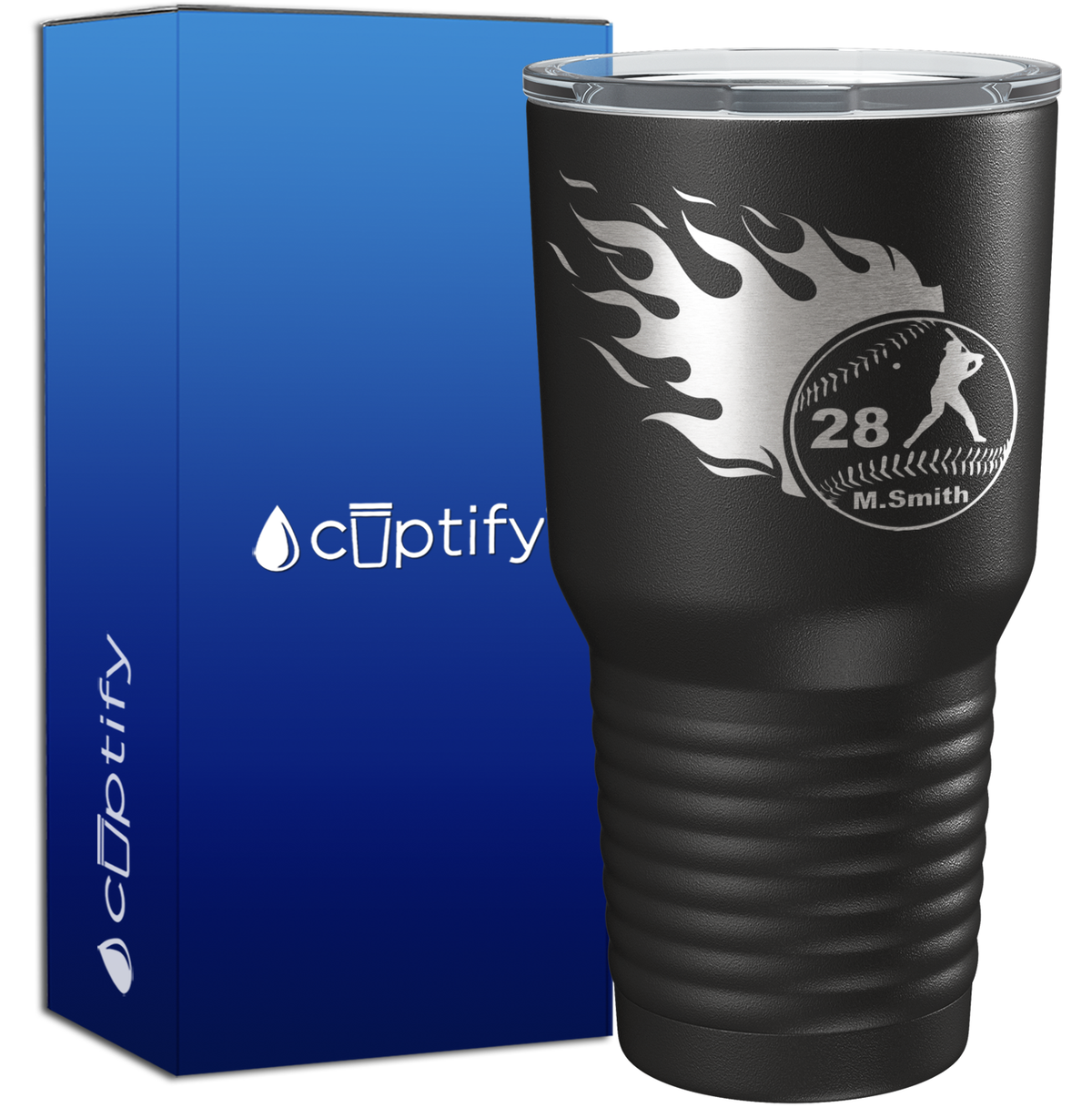 Personalized Baseball with Player  30oz Baseball Tumbler