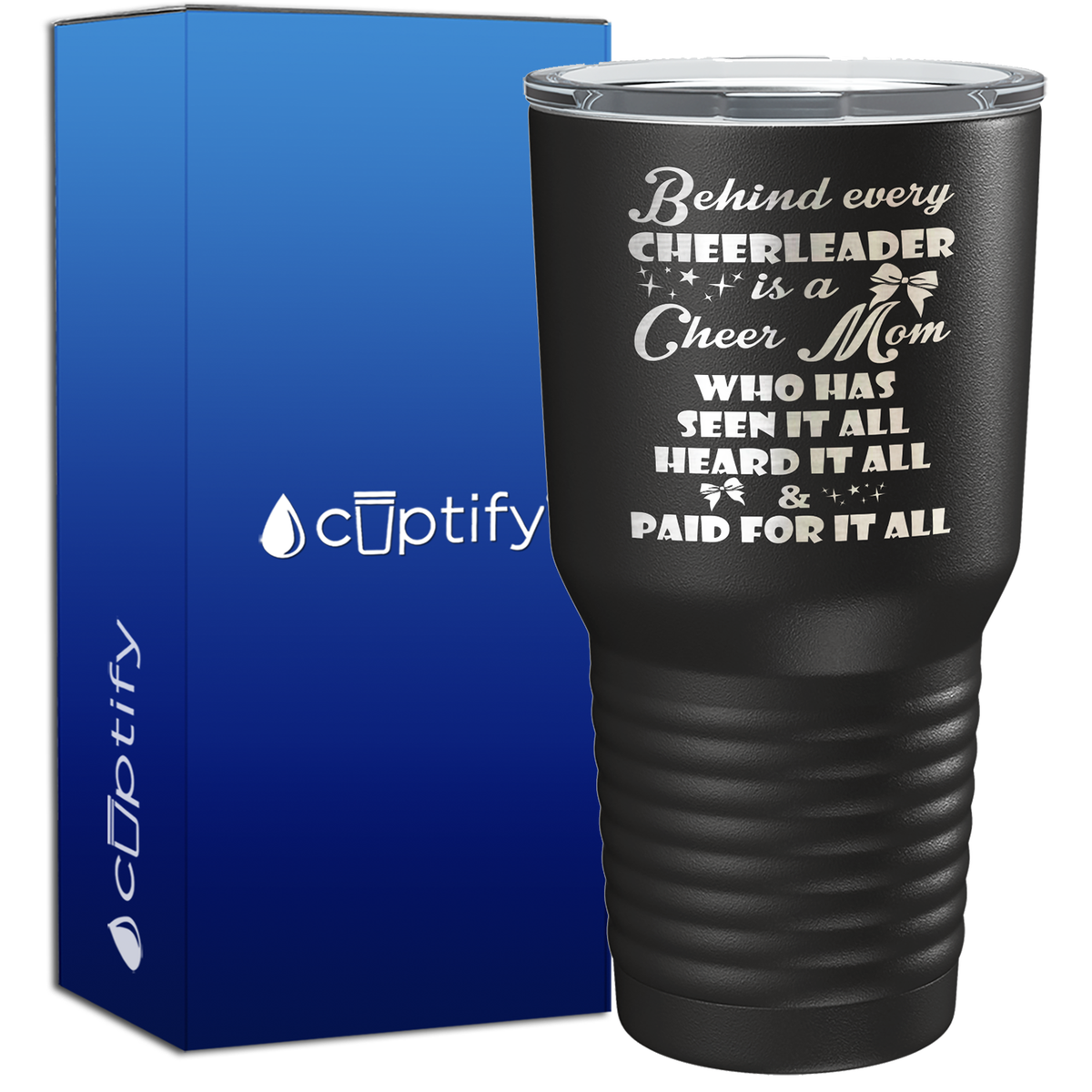 Behind Every Cheerleader Is A Cheer Mom 30oz Cheer Tumbler