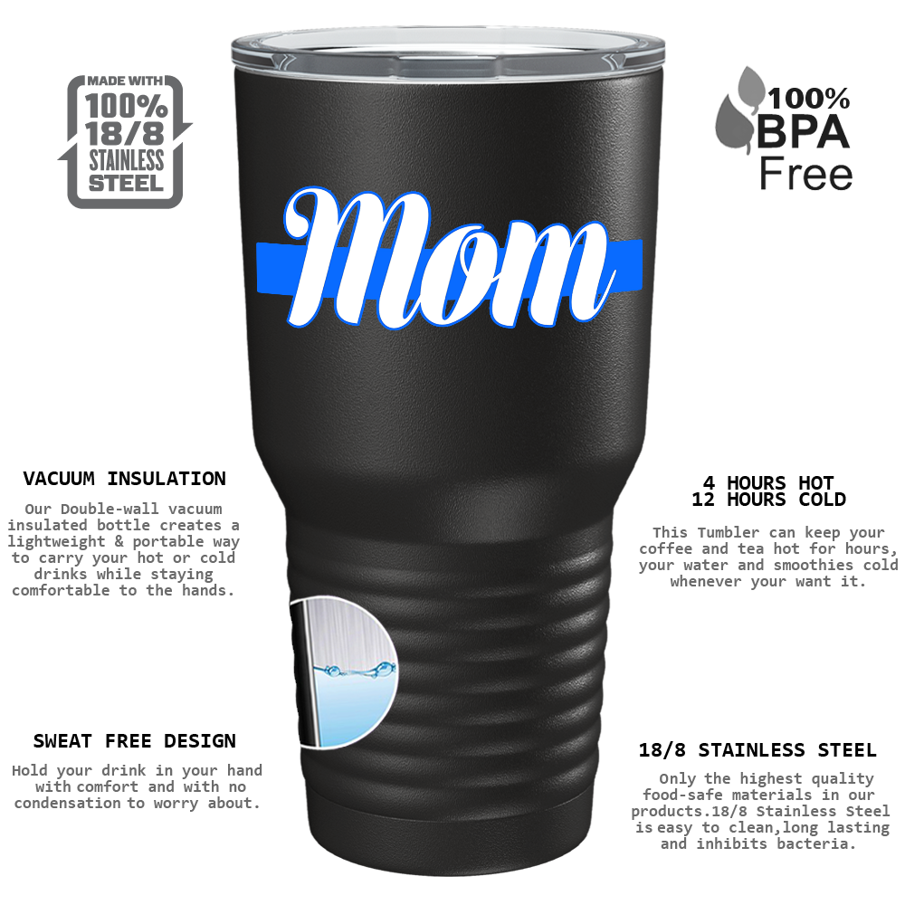 Police Mom on Black 30oz Police Tumbler