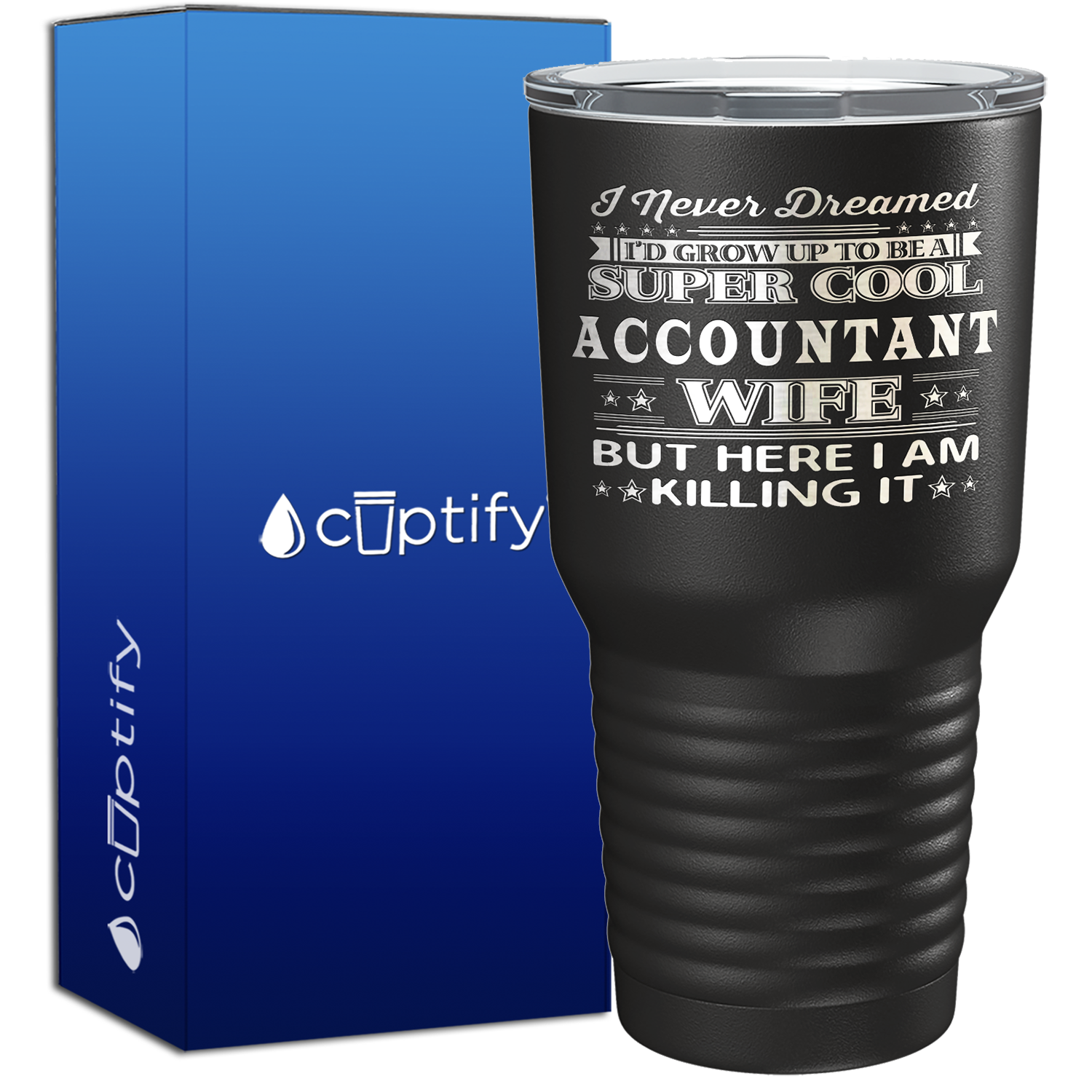 Accountant Wife on 30oz Stainless Steel Tumbler