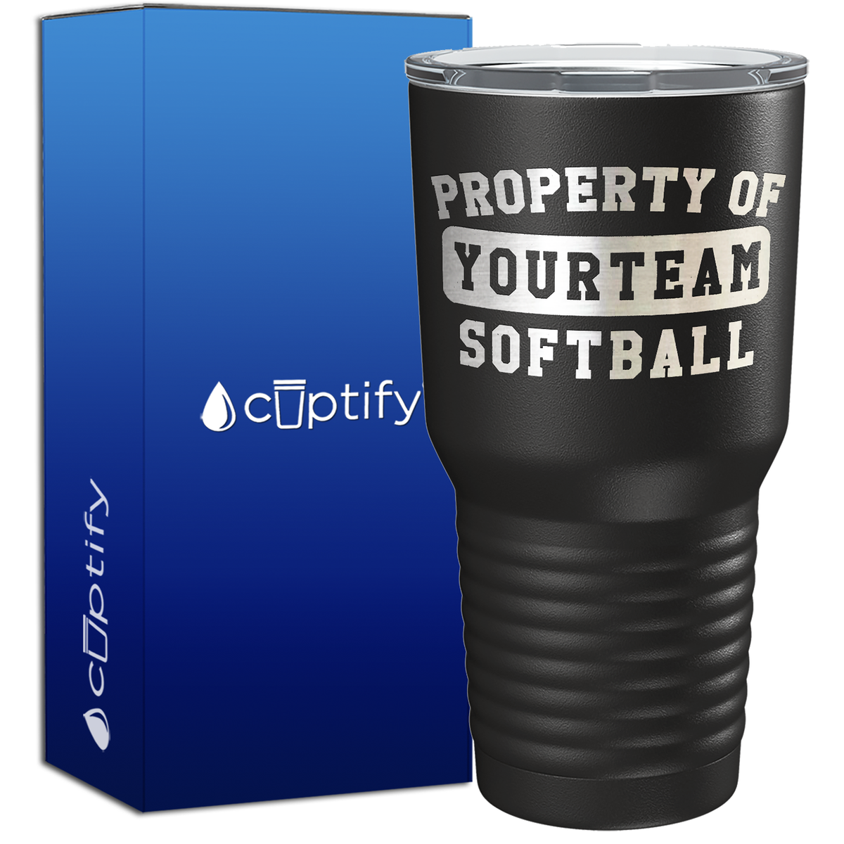 Property of Your Team Softball 30oz Softball Tumbler