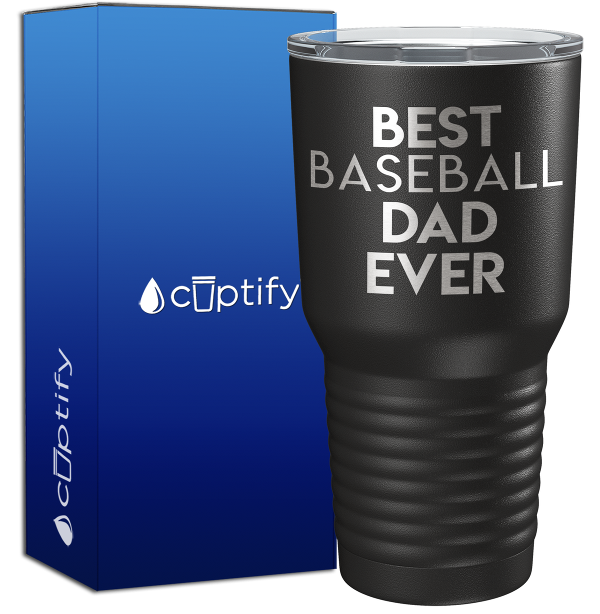 Best Baseball Dad Ever 30oz Baseball Tumbler