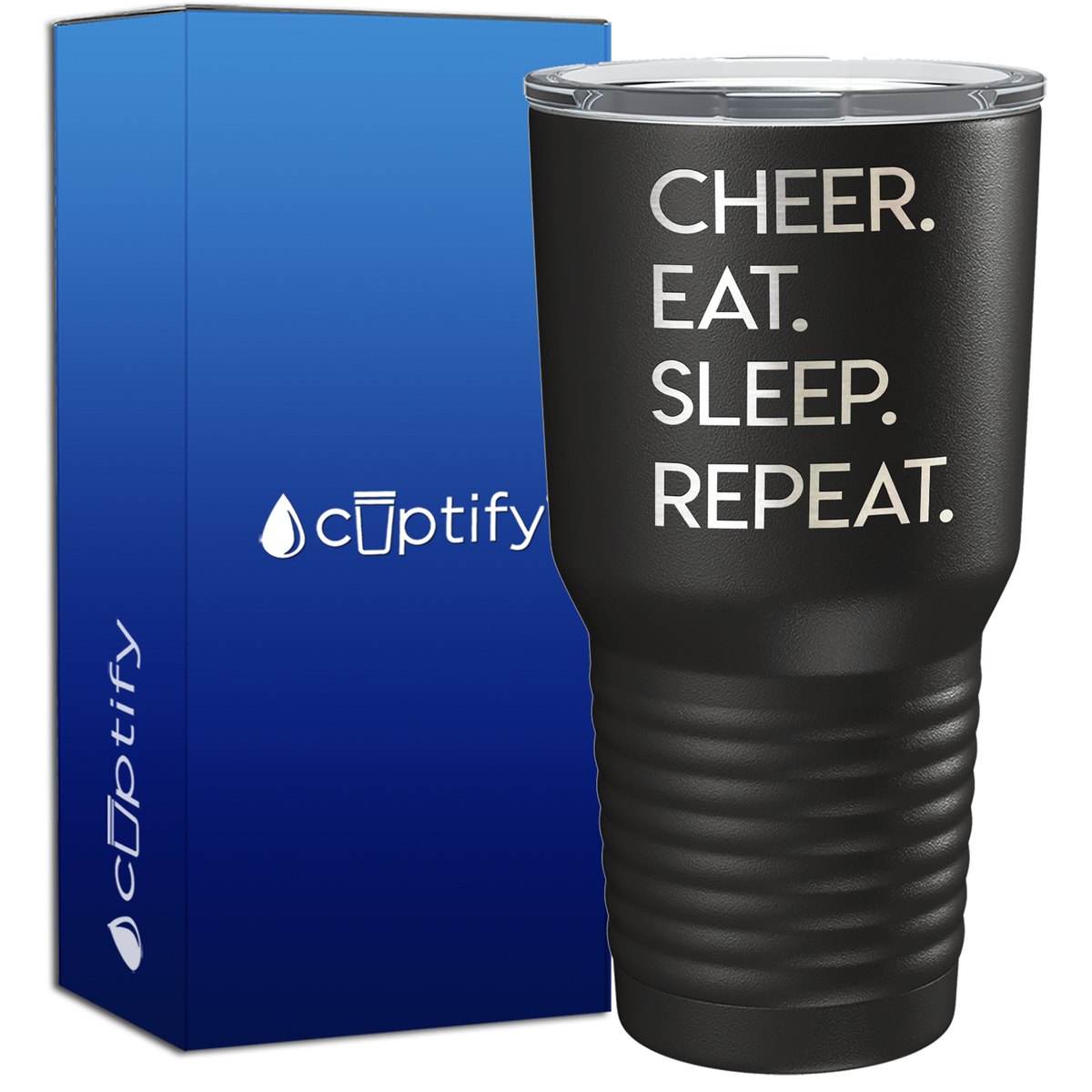 Eat Sleep Cheer Repeat 30oz Cheer Tumbler