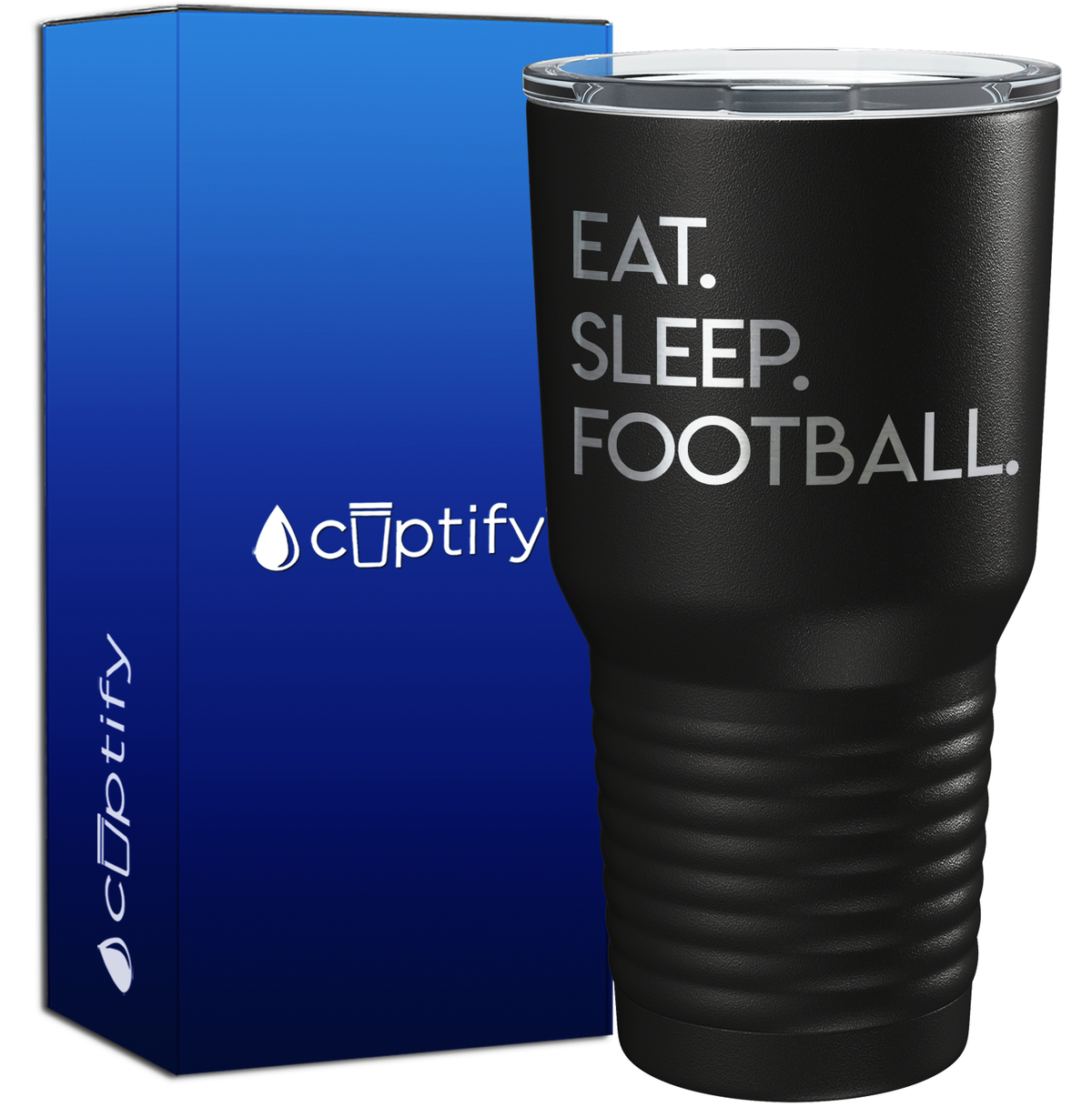 Eat Sleep Football 30oz Football Tumbler