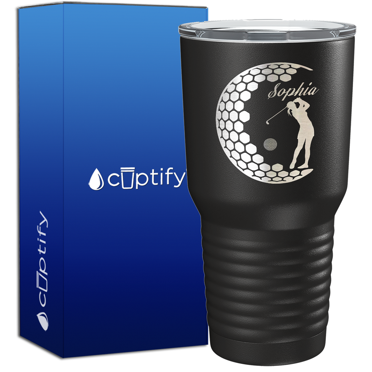 Personalized Women Golfer 30oz Golf Tumbler