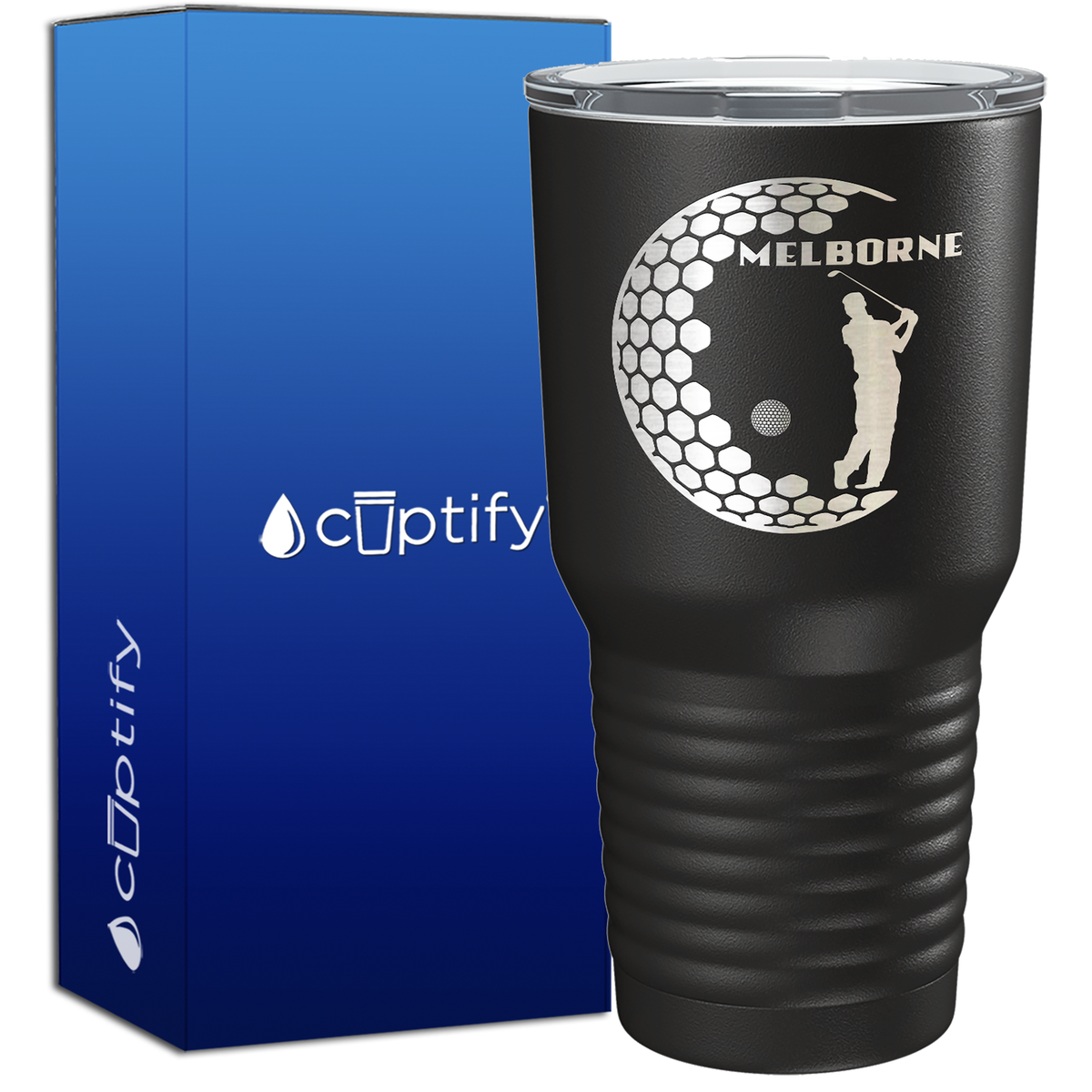 Personalized Golfer in Half Ball 30oz Golf Tumbler