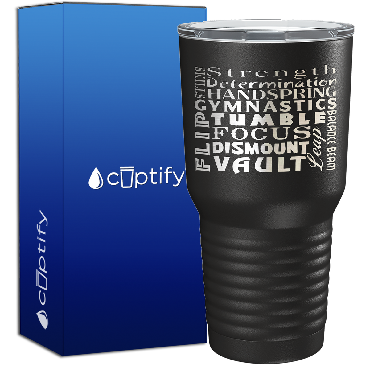 Gymnastics Strength and Focus 30oz Gymnastics Tumbler