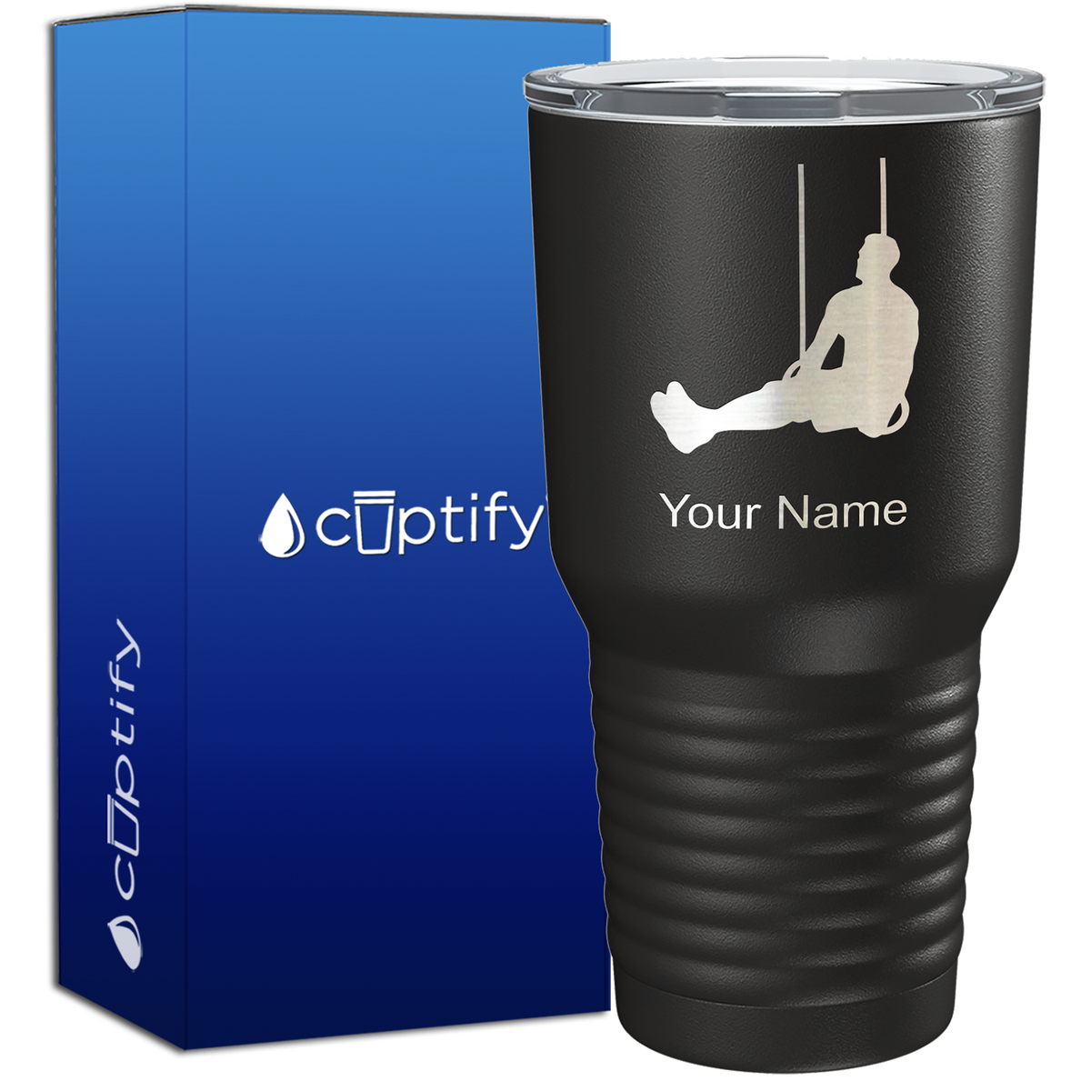 Male Gymnast Silhouette 30oz Gymnastics Tumbler