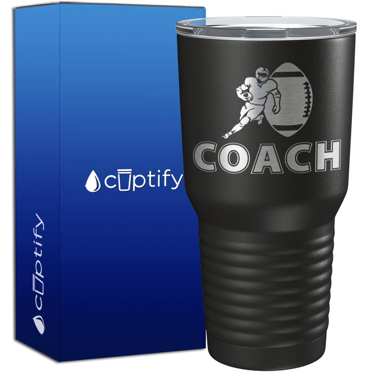 Football Coach Silhouette 30oz Coach Tumbler