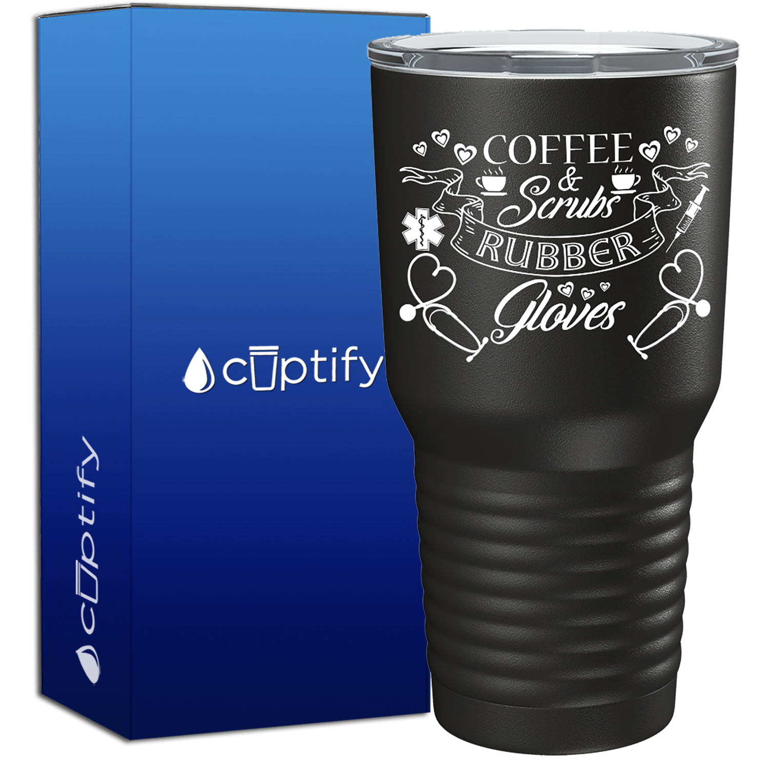 Coffee Scrubs and Rubber Gloves  Nurse Tumbler