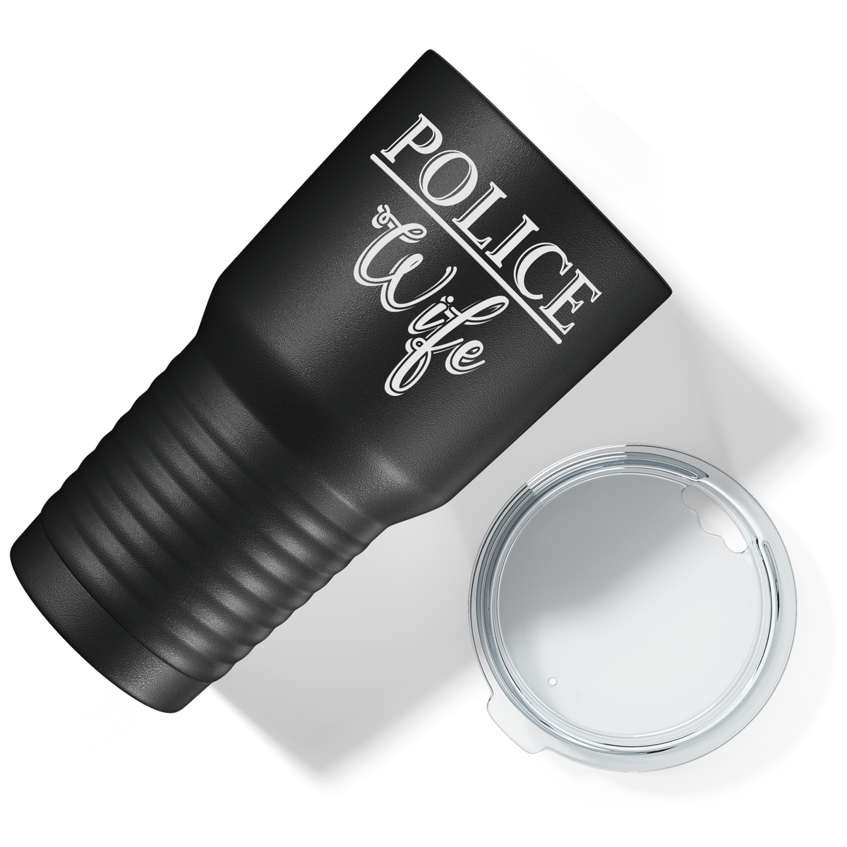 Police Wife on Black 30oz Police Tumbler