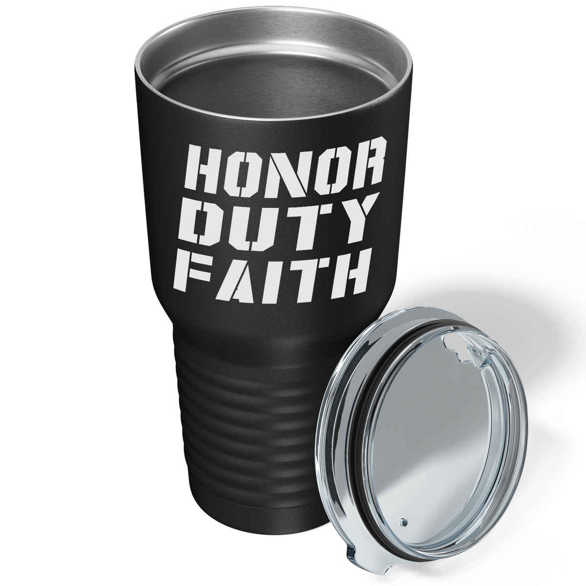 Honor Duty Faith on Black 30oz Police Tumbler
