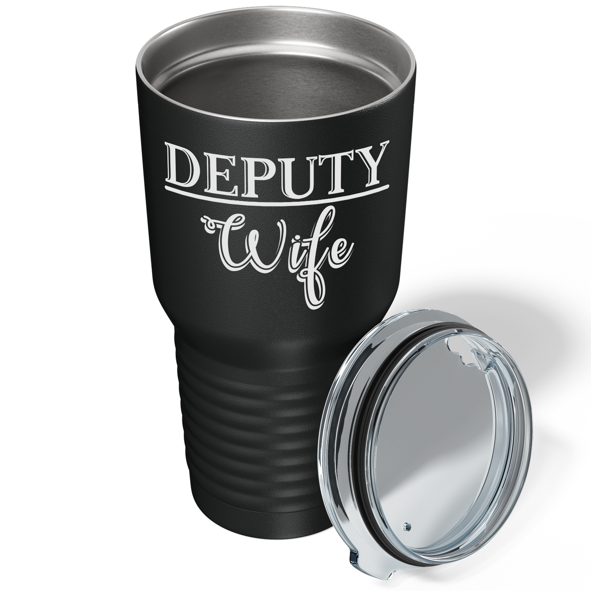 Deputy Wife on Black 30oz Police Tumbler