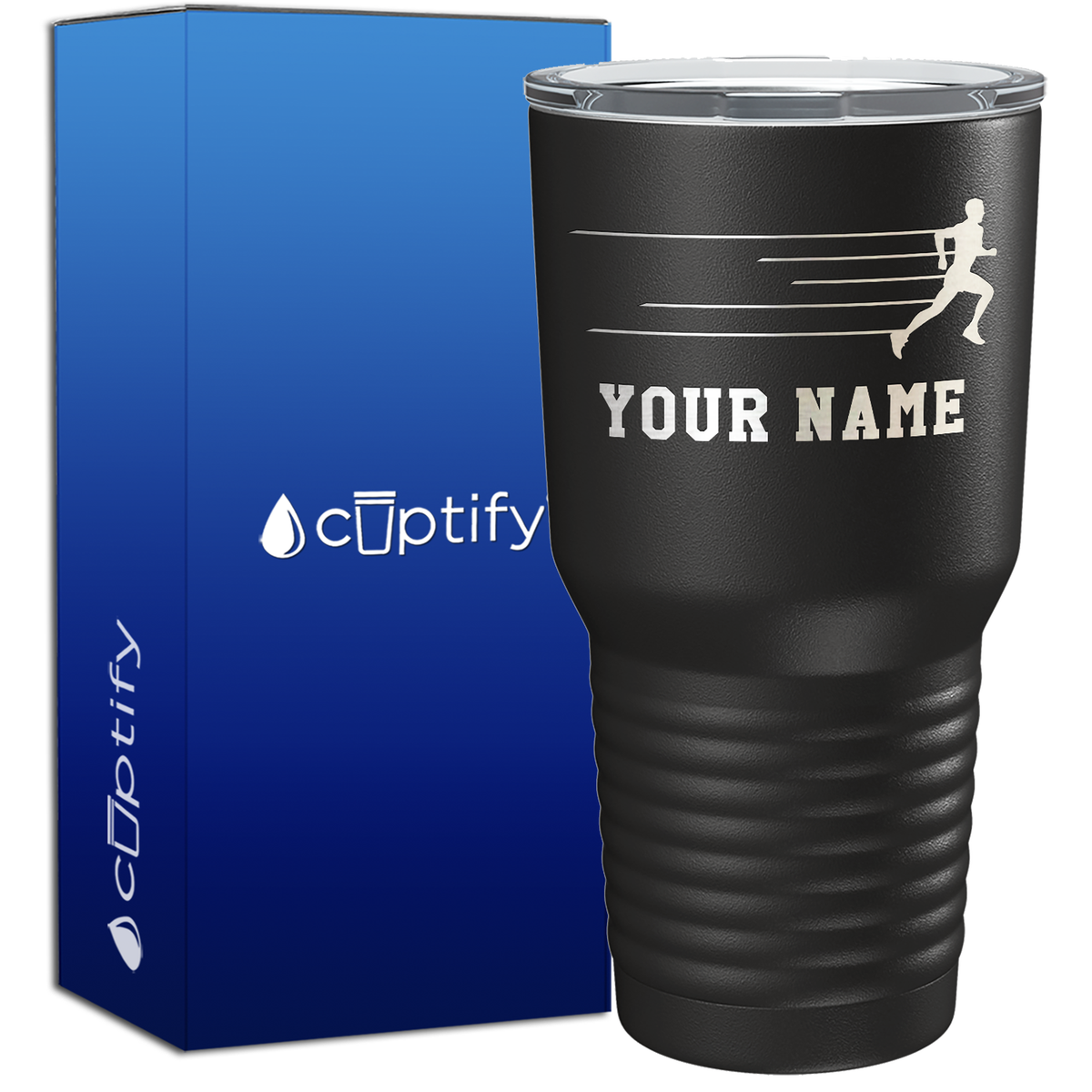 Personalized Running Man Cross Country 30oz Cross Country Tumbler
