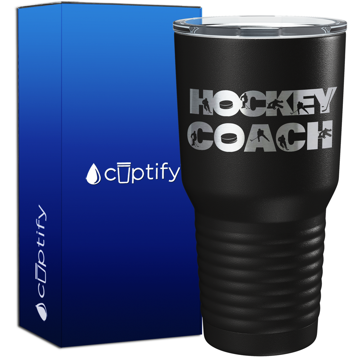 Hockey Coach Silhouettes 30oz Hockey Tumbler