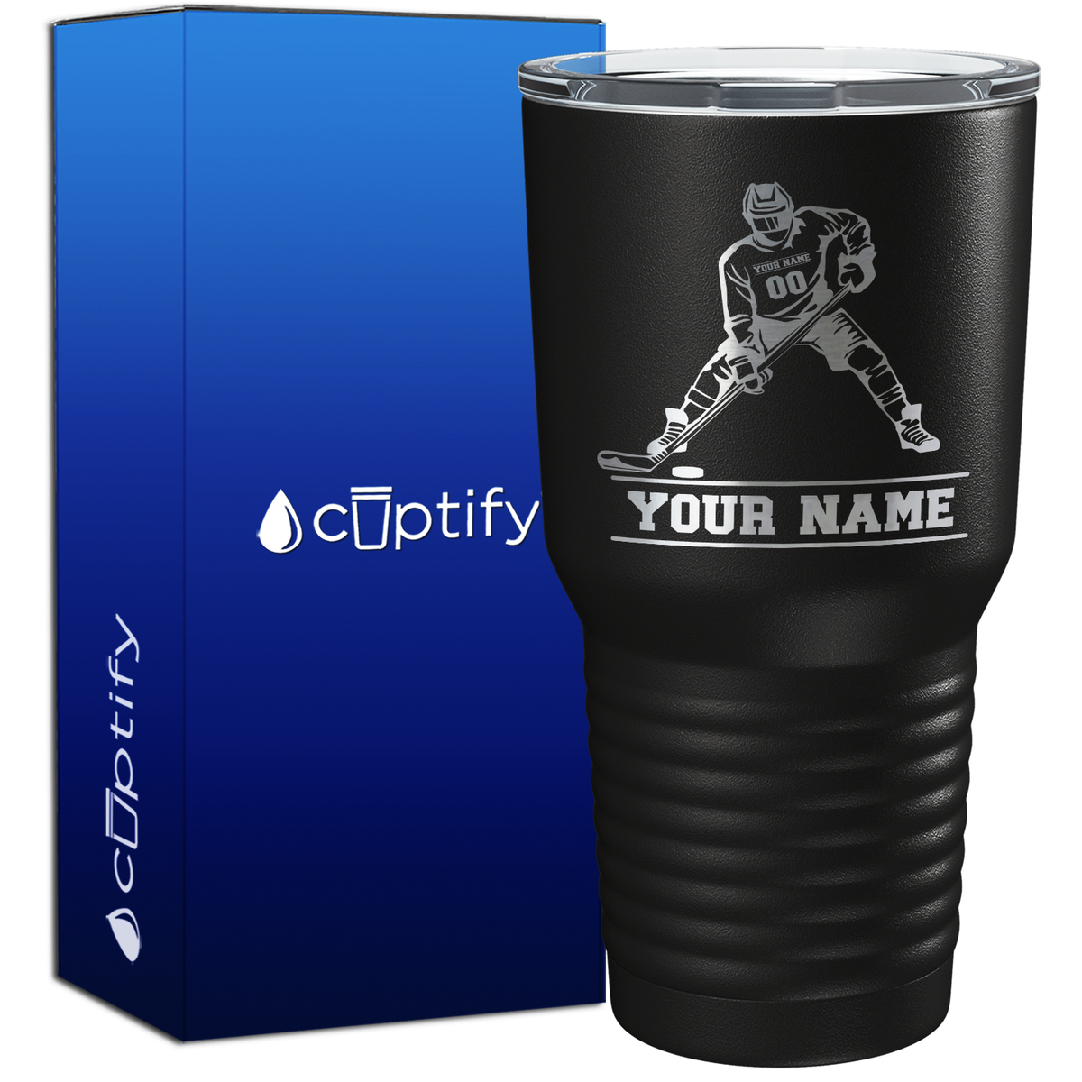 Personalized Hockey Player 30oz Hockey Tumbler