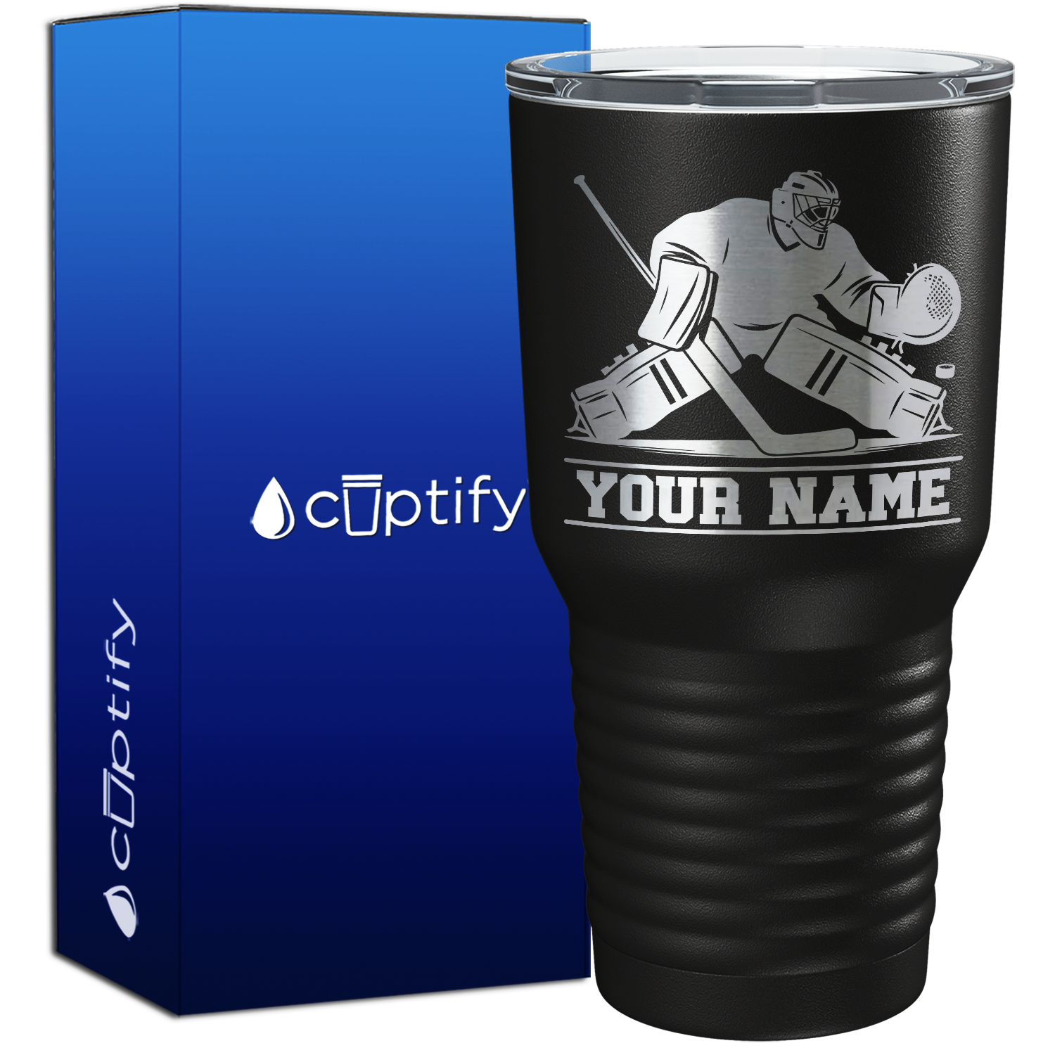 Personalized Hockey Goalie 30oz Hockey Tumbler