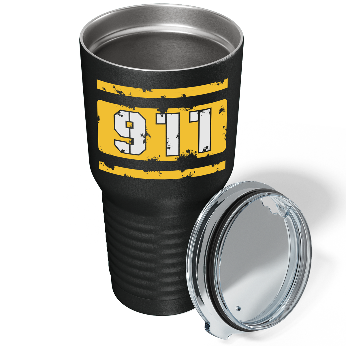Distressed 911 Dispatch Operator on Black 30oz Dispatcher Tumbler