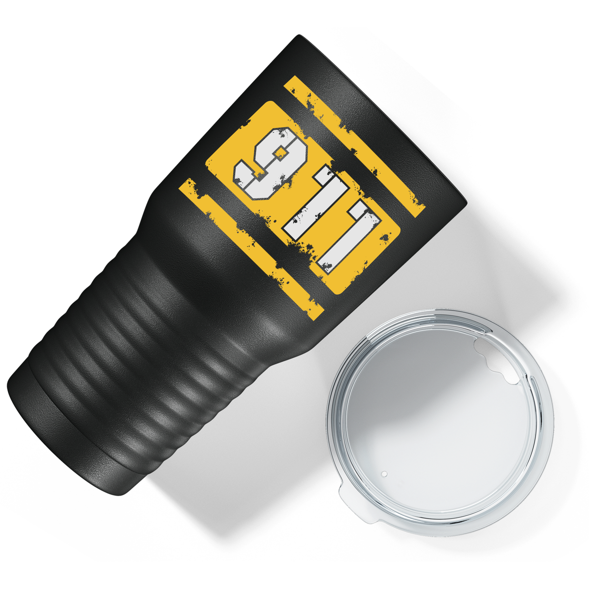 Distressed 911 Dispatch Operator on Black 30oz Dispatcher Tumbler