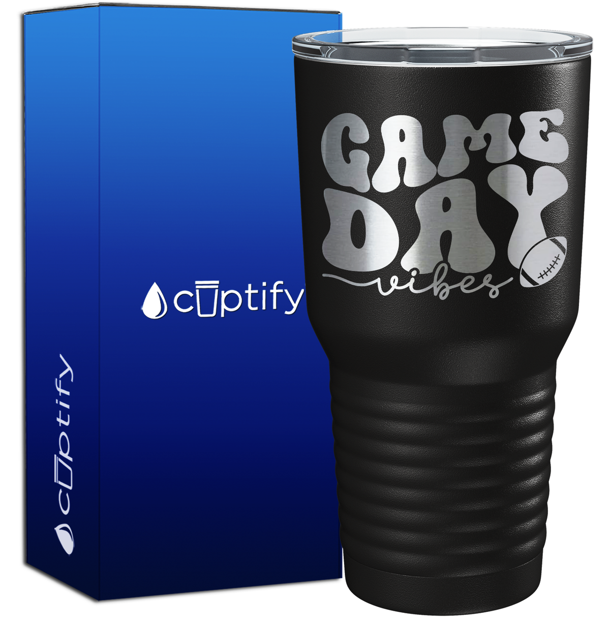 Game Day Vibes Football 30oz Football Tumbler