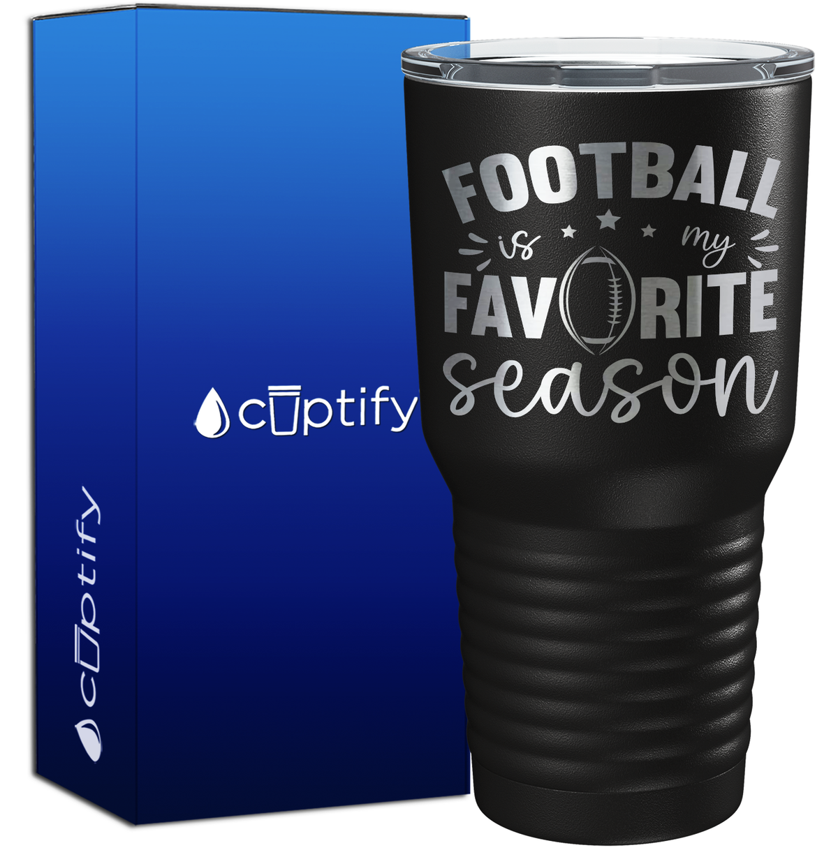 Football is my Favorite Season 30oz Football Tumbler