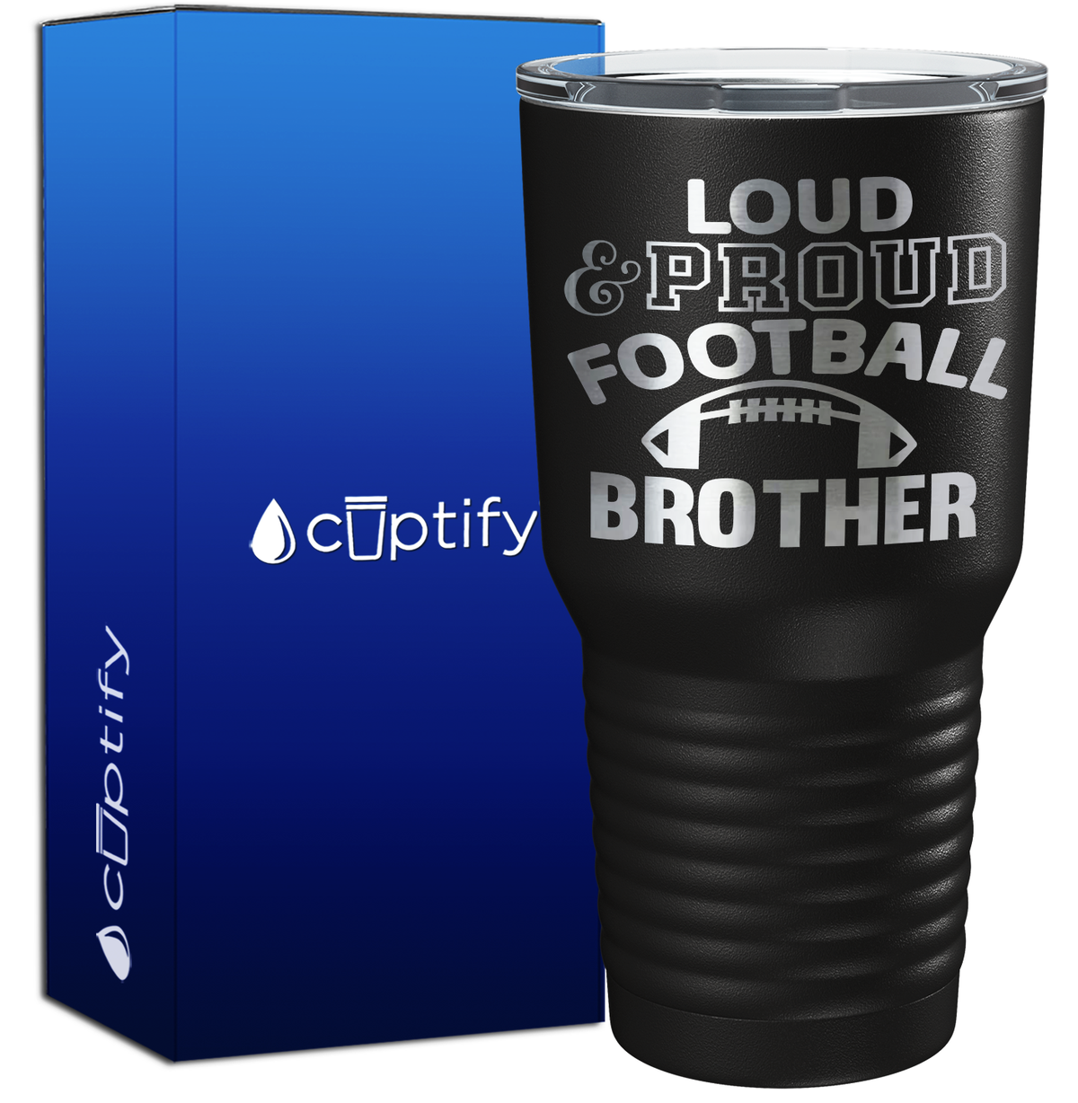 Loud and Proud Football Brother 30oz Football Tumbler