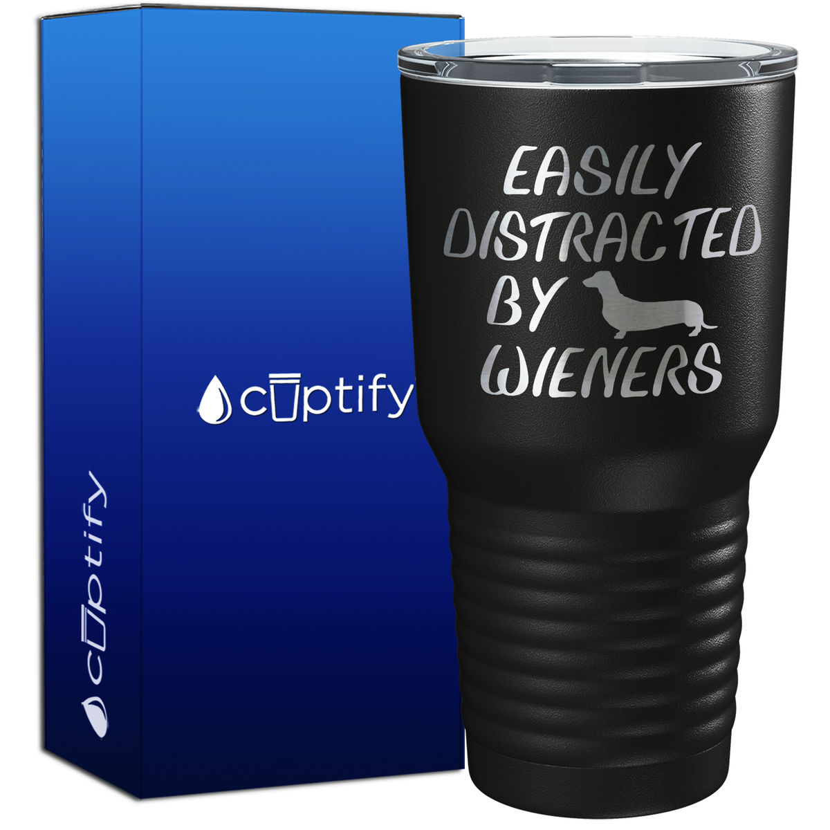 Easily Distracted by Wieners 30oz Dogs Tumbler