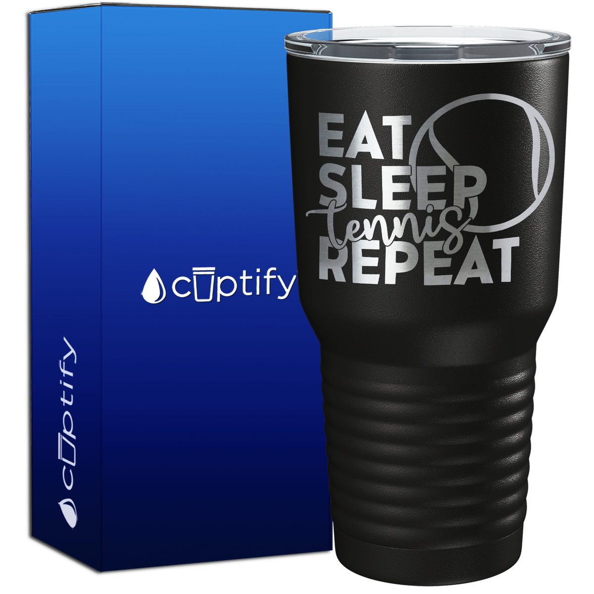 Eat Sleep Tennis Repeat 30oz Tennis Tumbler