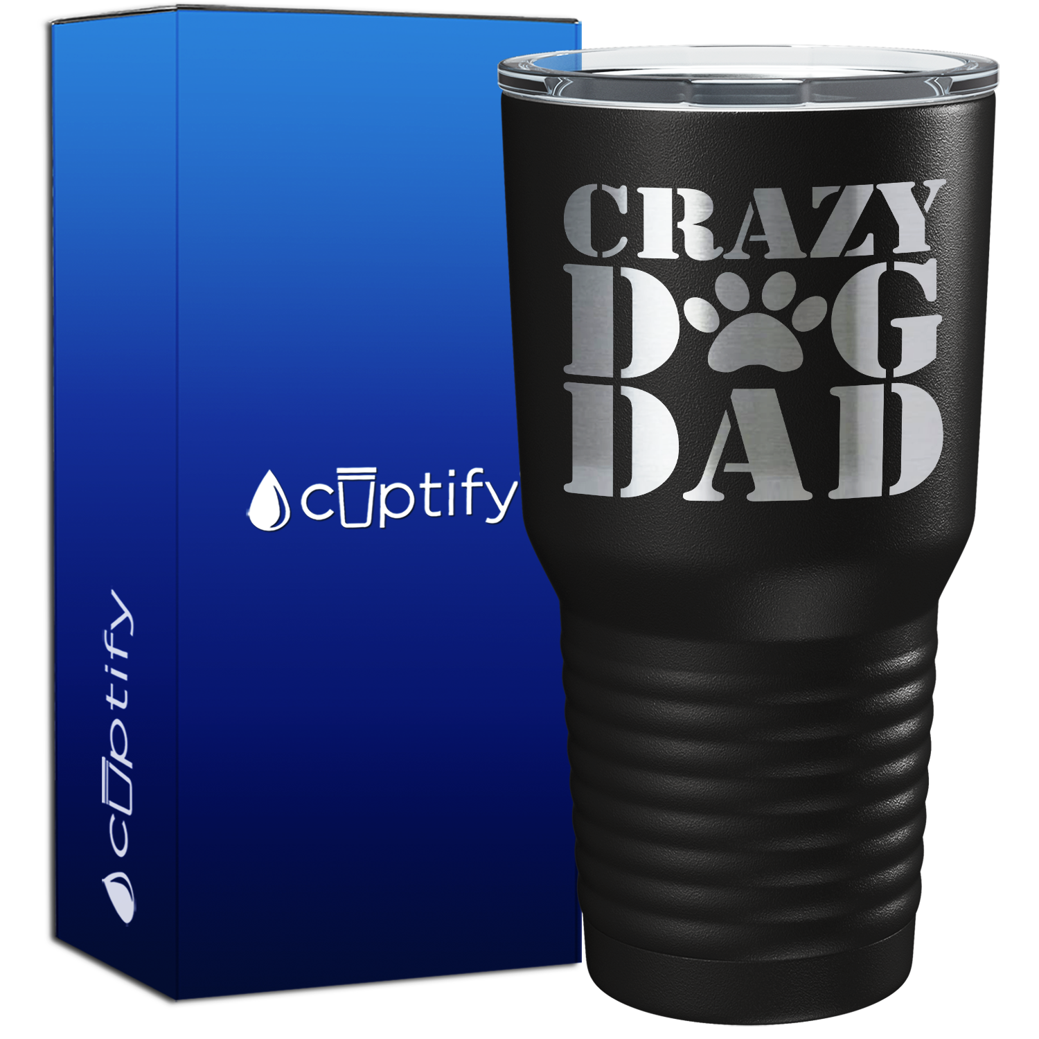 Crazy Dog Dad 30oz Dogs Tumbler