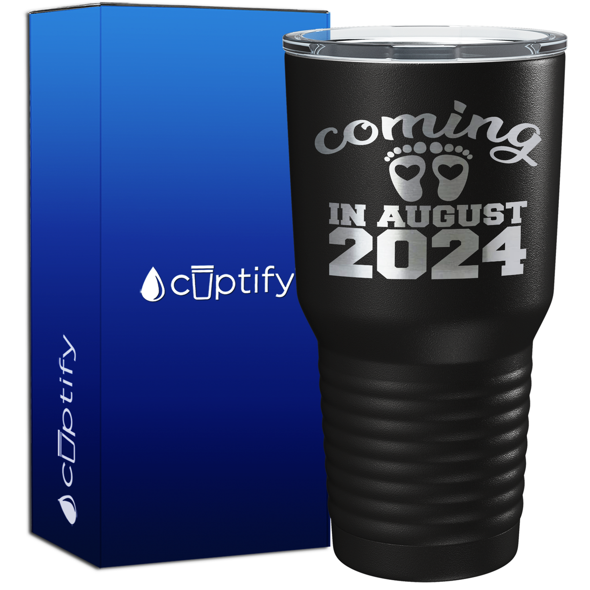 Personalized Baby Coming on Due Date 30oz New Baby Tumbler