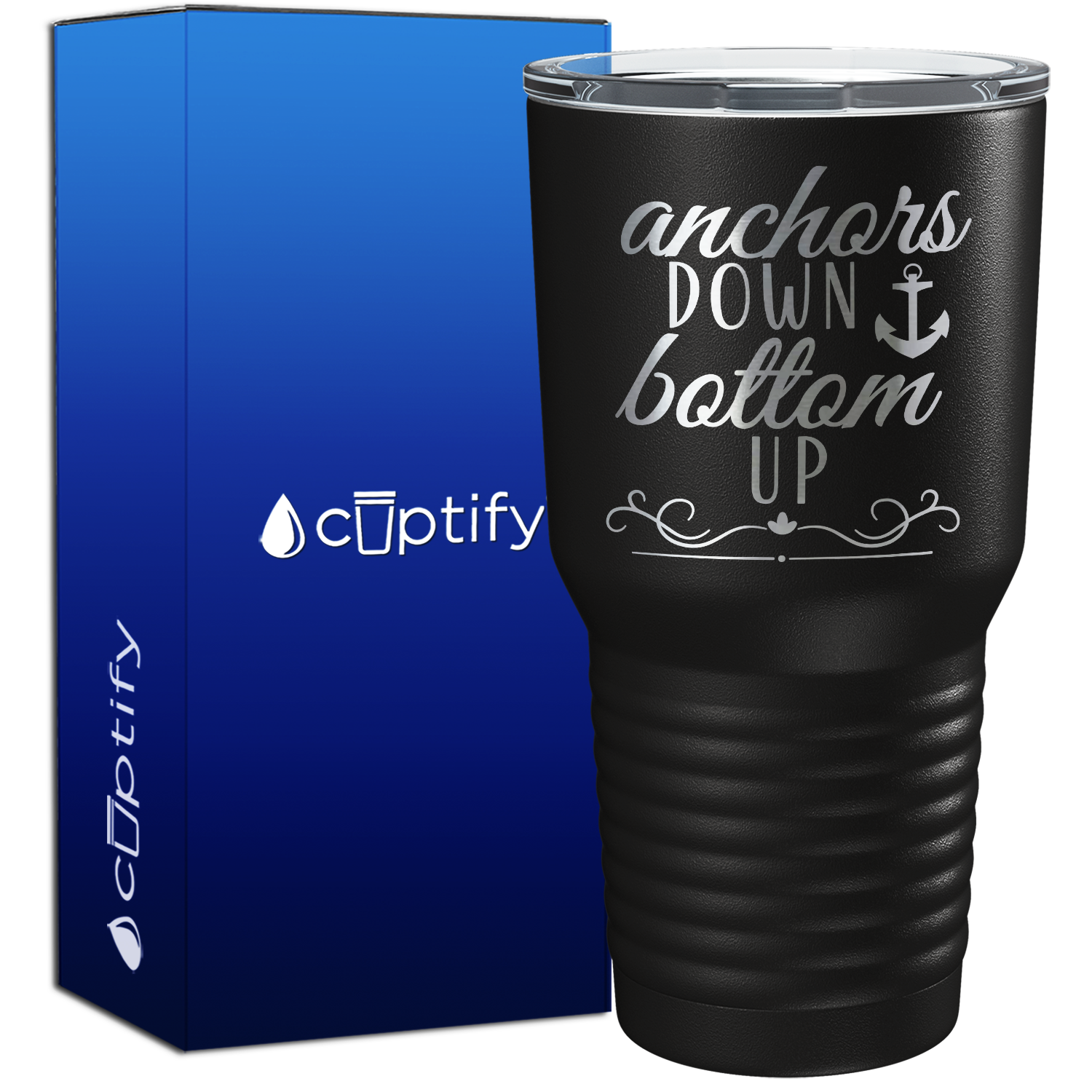 Anchors Down Bottoms Up 30oz Anchor Tumbler
