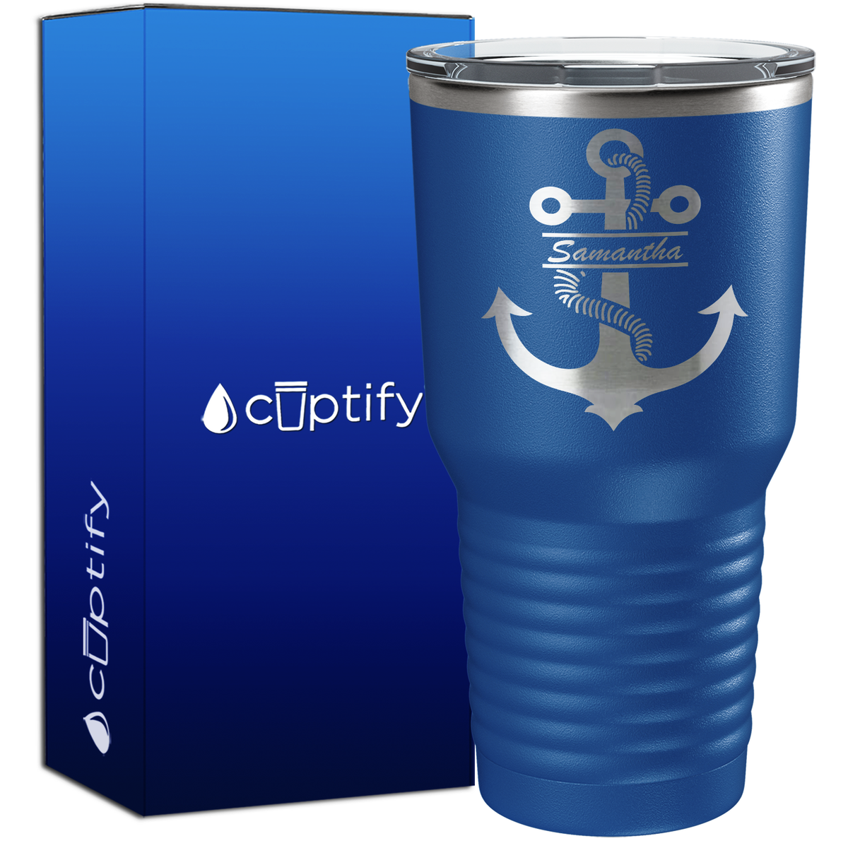 Personalized Anchor Rope 30oz Anchor Tumbler