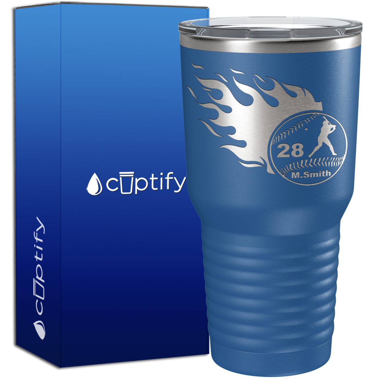 Personalized Baseball with Player  30oz Baseball Tumbler