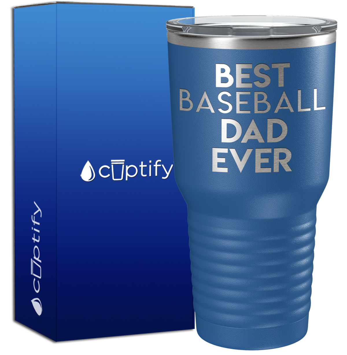 Best Baseball Dad Ever 30oz Baseball Tumbler