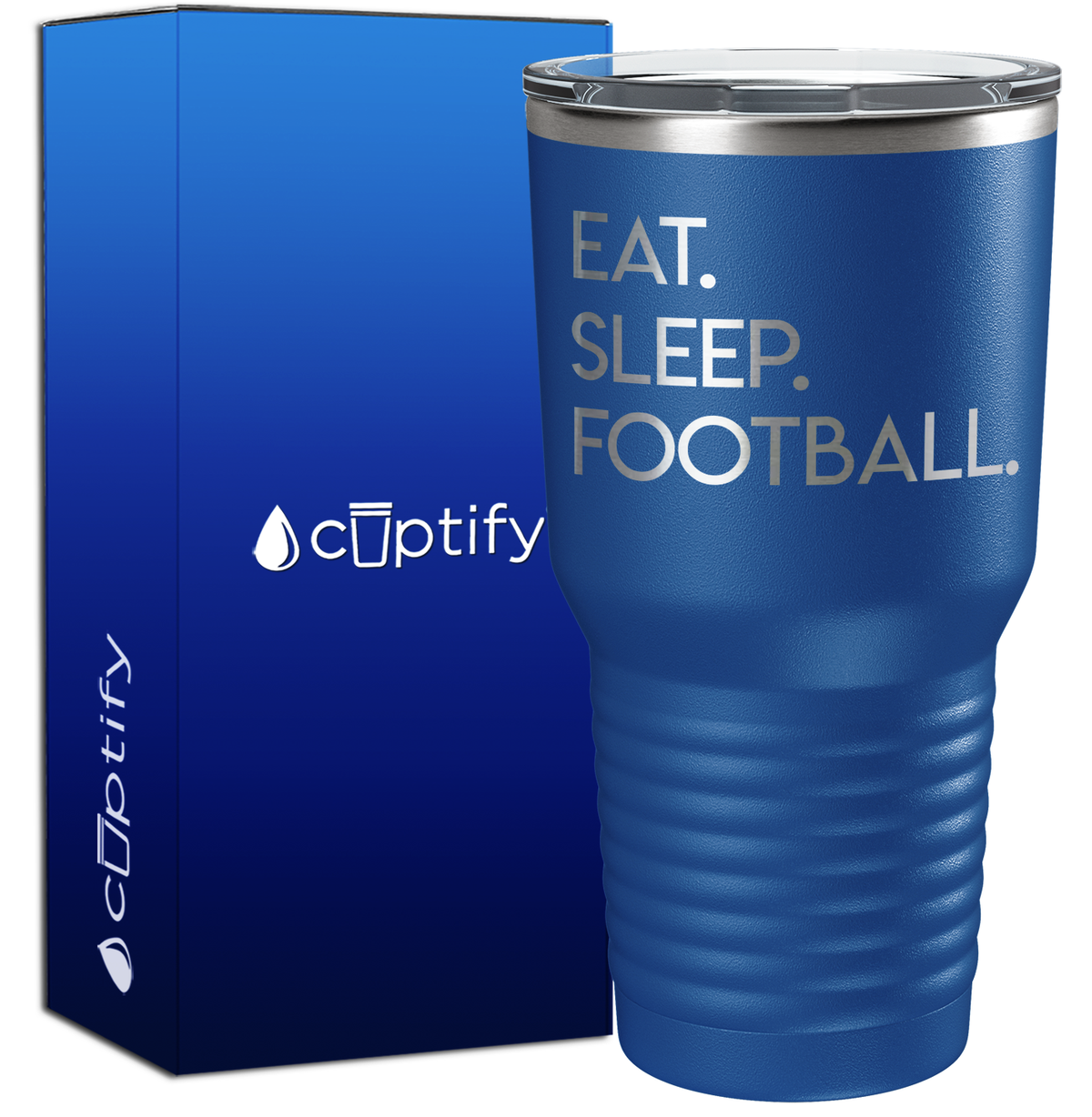 Eat Sleep Football 30oz Football Tumbler