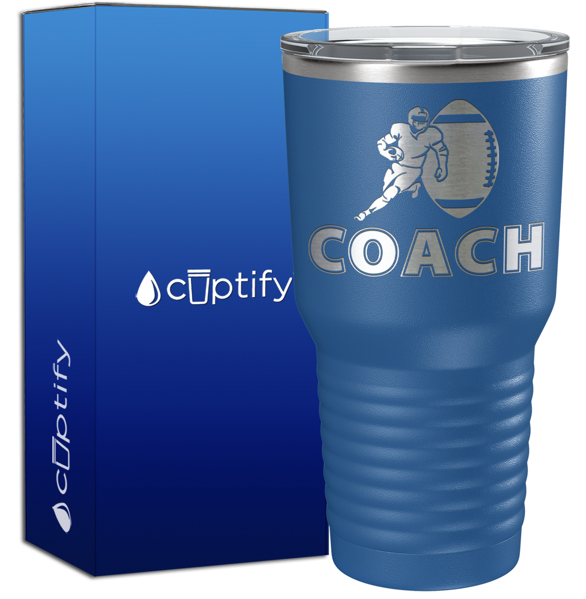 Football Coach Silhouette 30oz Coach Tumbler